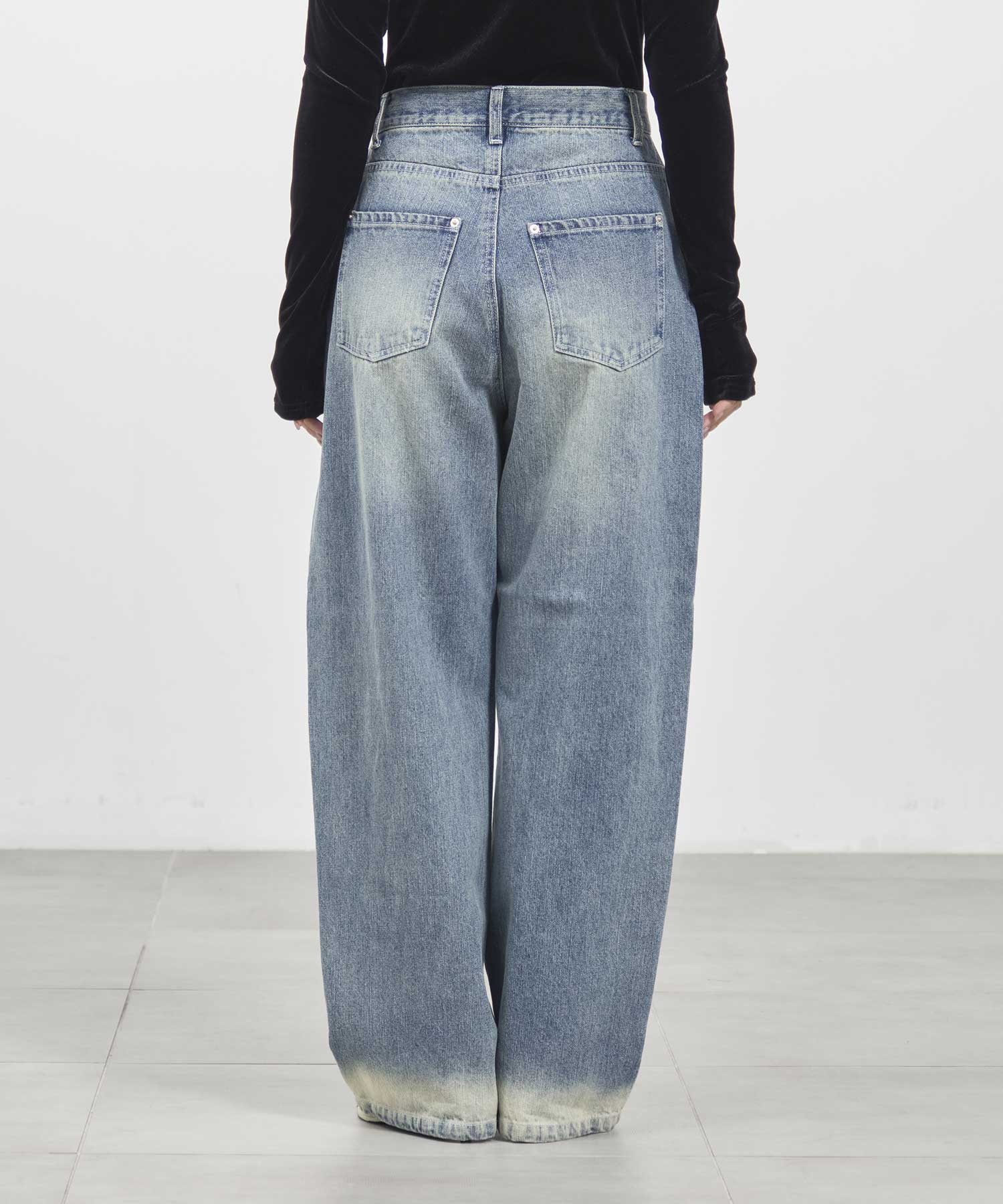 bleach hem denim Louren