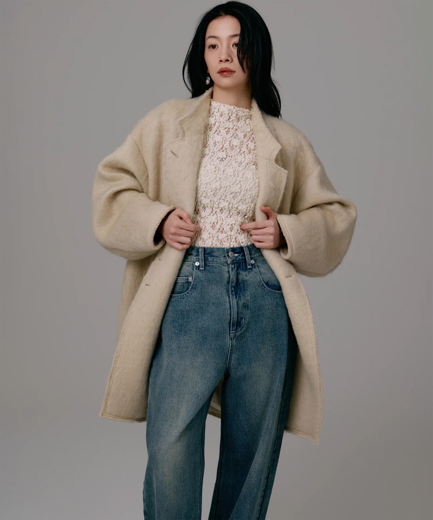bleach hem denim Louren