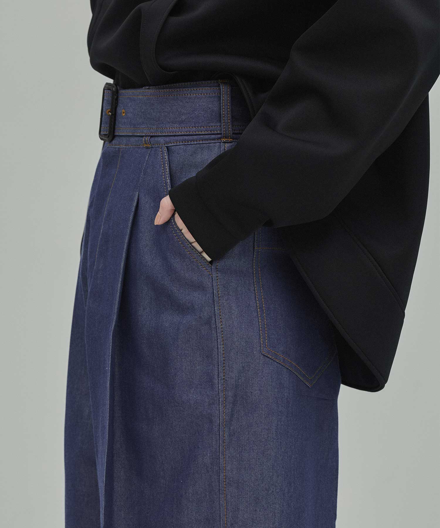 THE BELTED WIDE DENIM THE RERACS