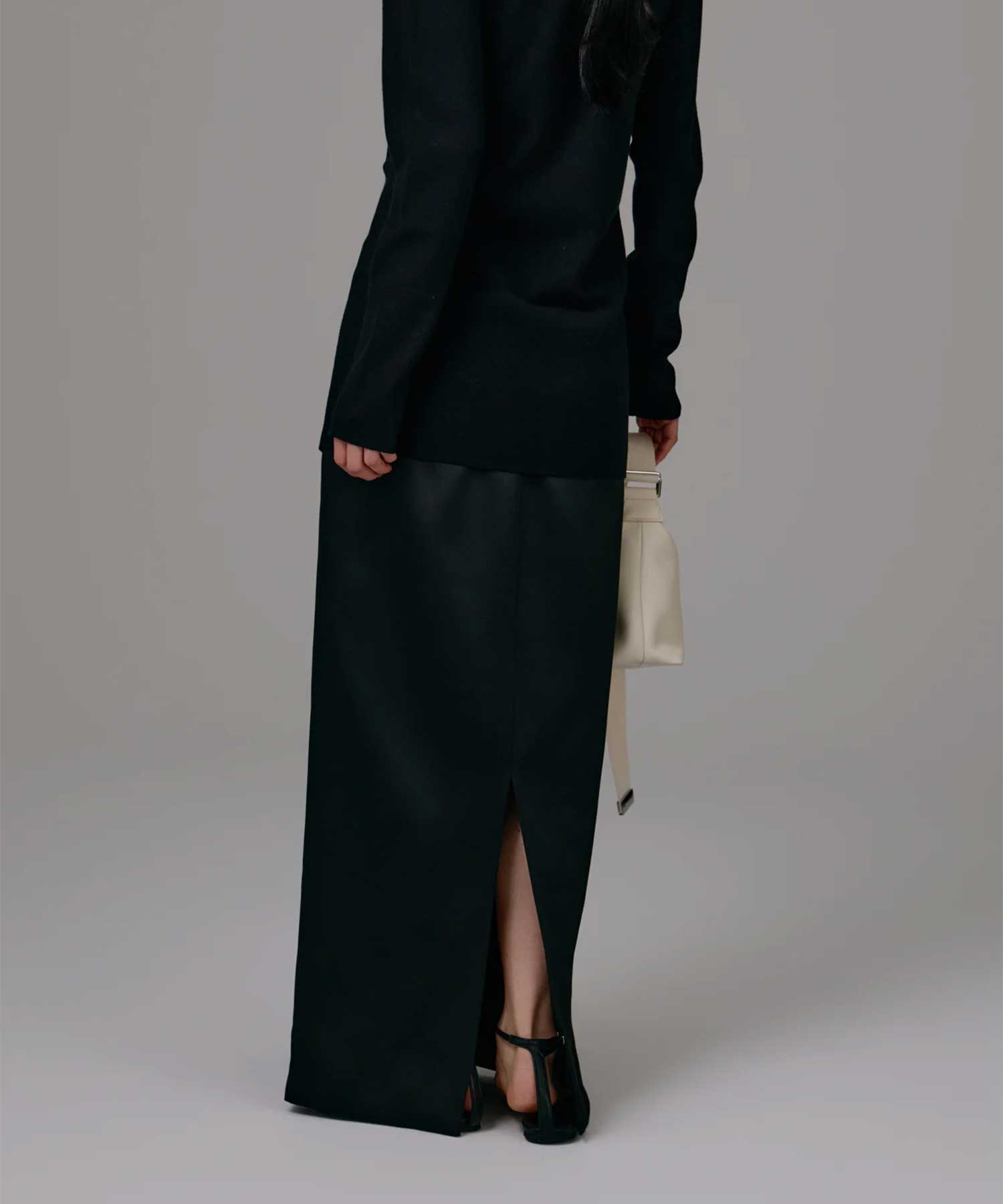 satin pencil skirt Louren