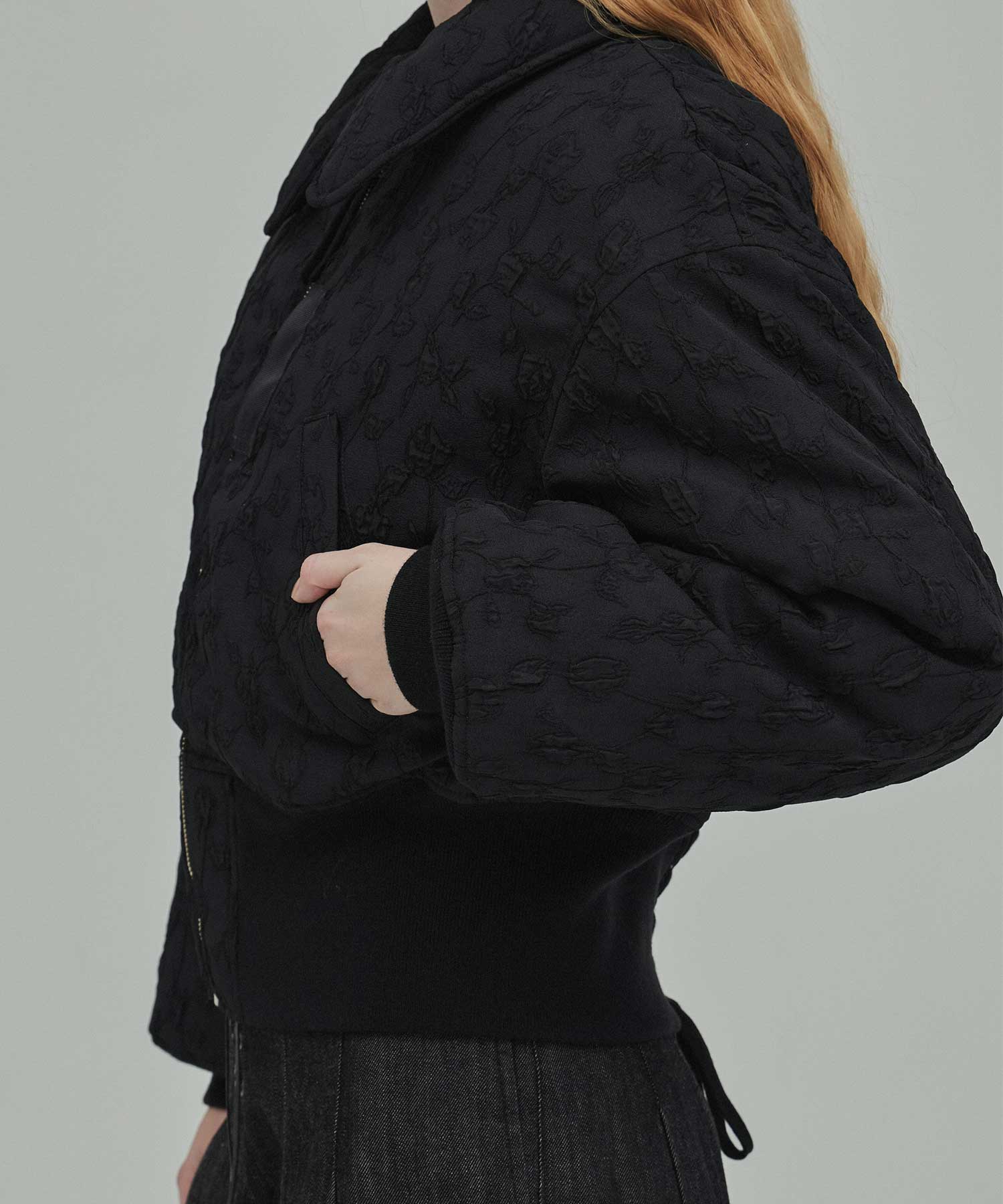 Floral jacquard bomber jacket FETICO