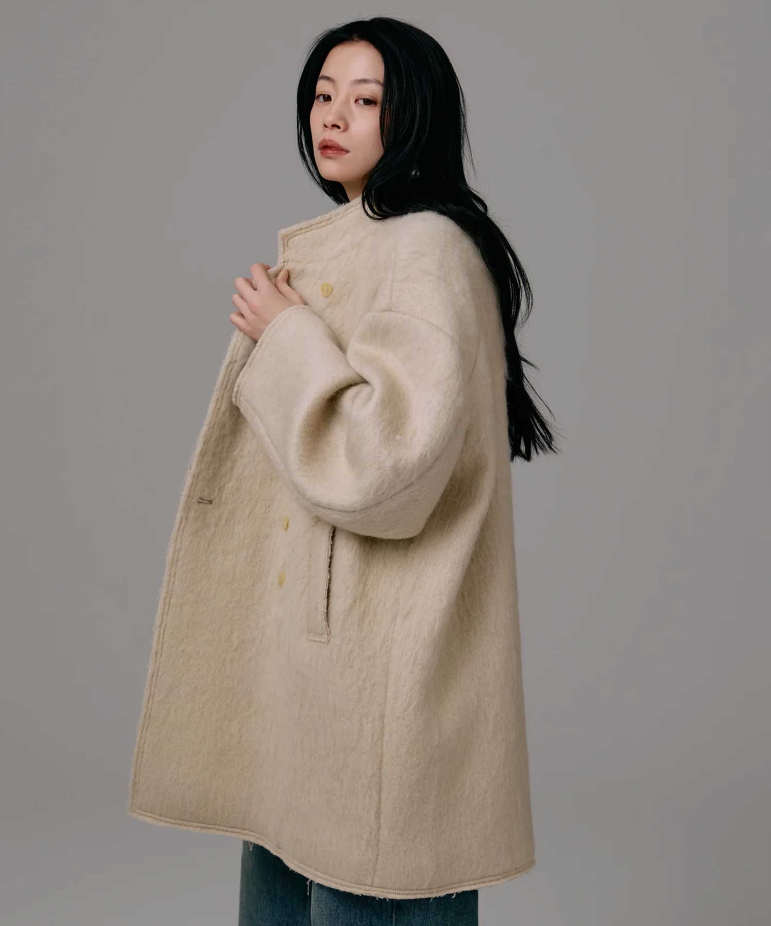 shaggy half coat Louren
