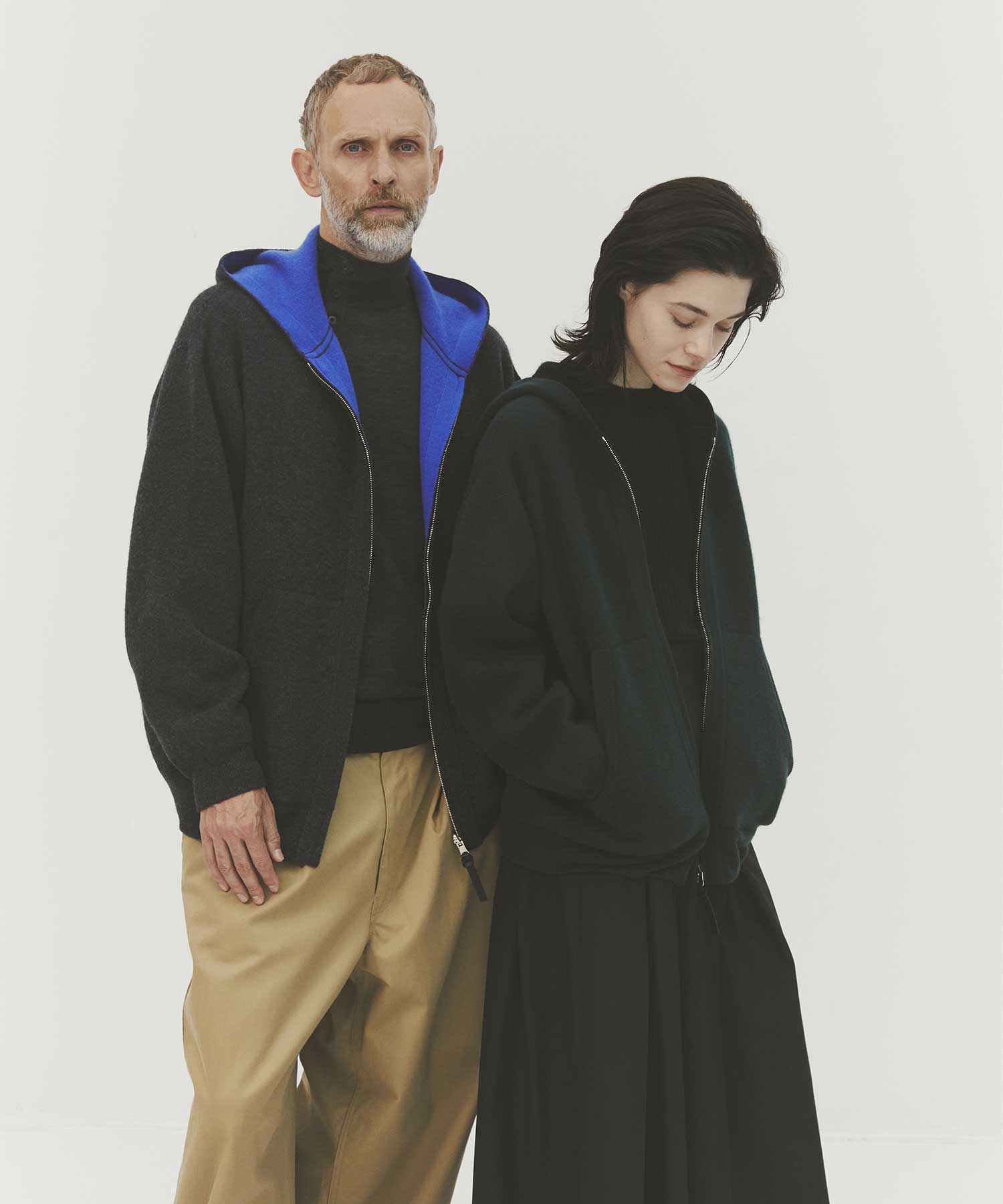 CASHMERE REVERSIBLE ZIP UP HOODIE THE TOKYO