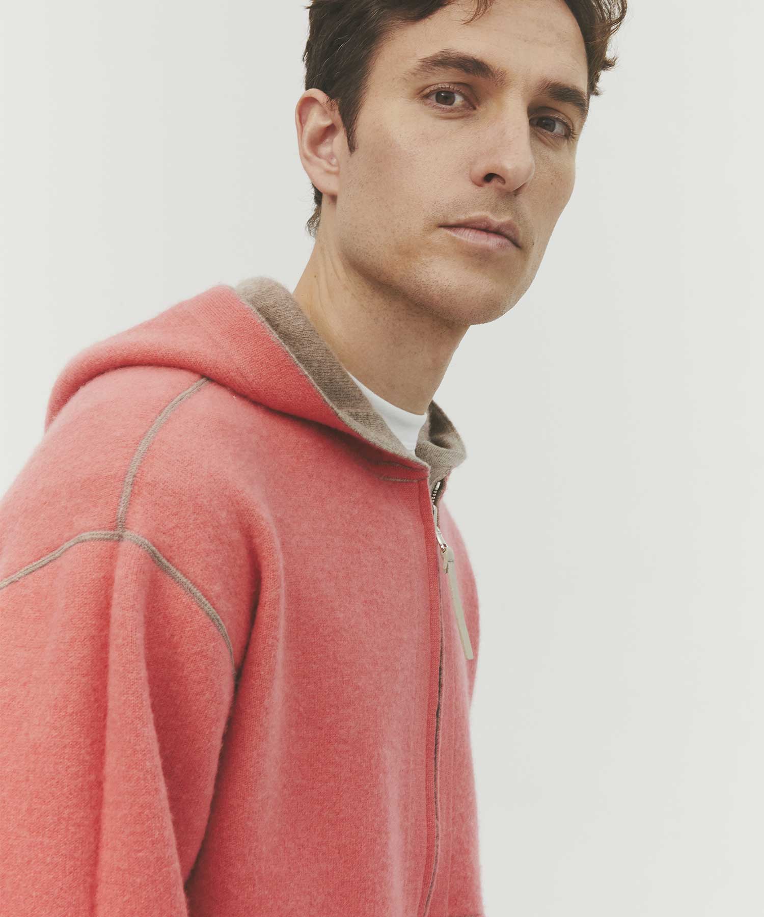 CASHMERE REVERSIBLE ZIP UP HOODIE THE TOKYO