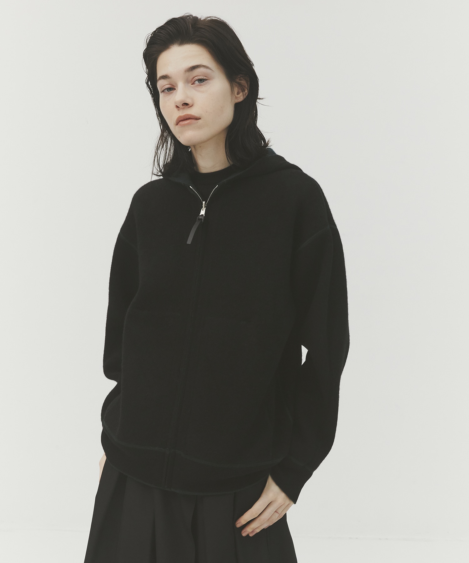 CASHMERE REVERSIBLE ZIP UP HOODIE THE TOKYO