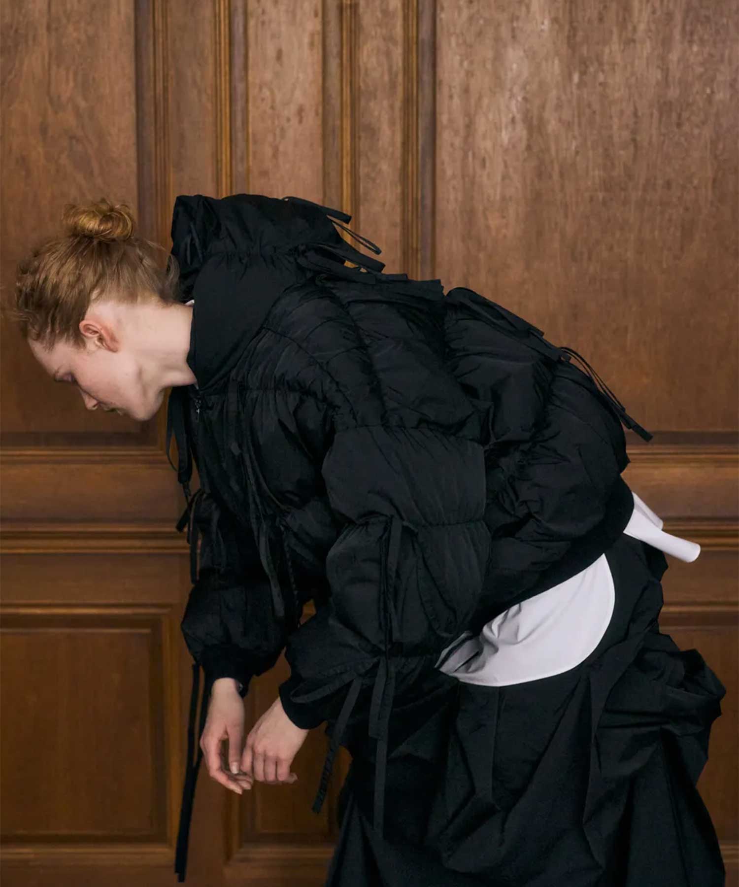 RIBBON DOWN-JAKET ENFOLD