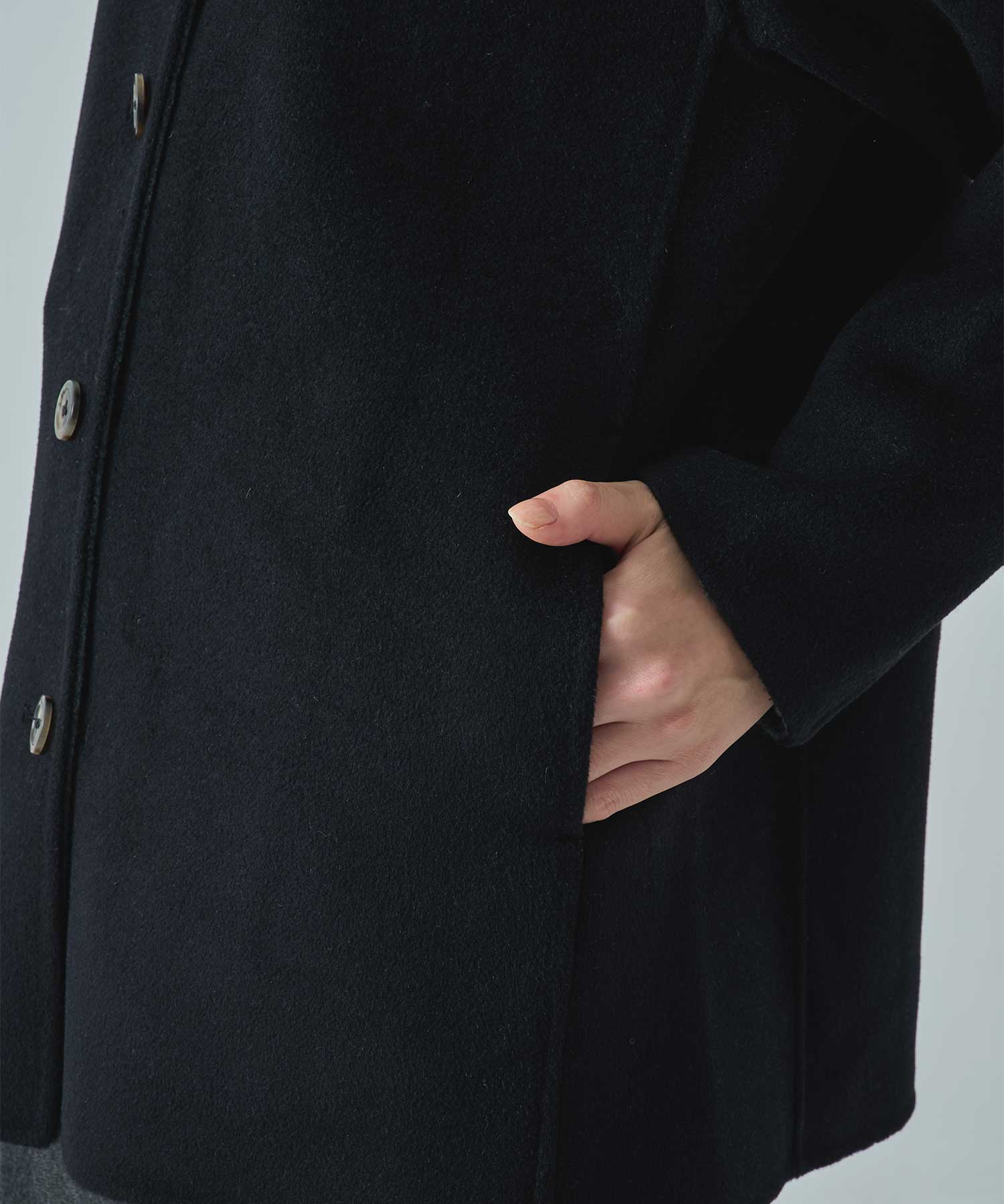 CASHMERE/SILK/WOOL SHORT COAT THE TOKYO