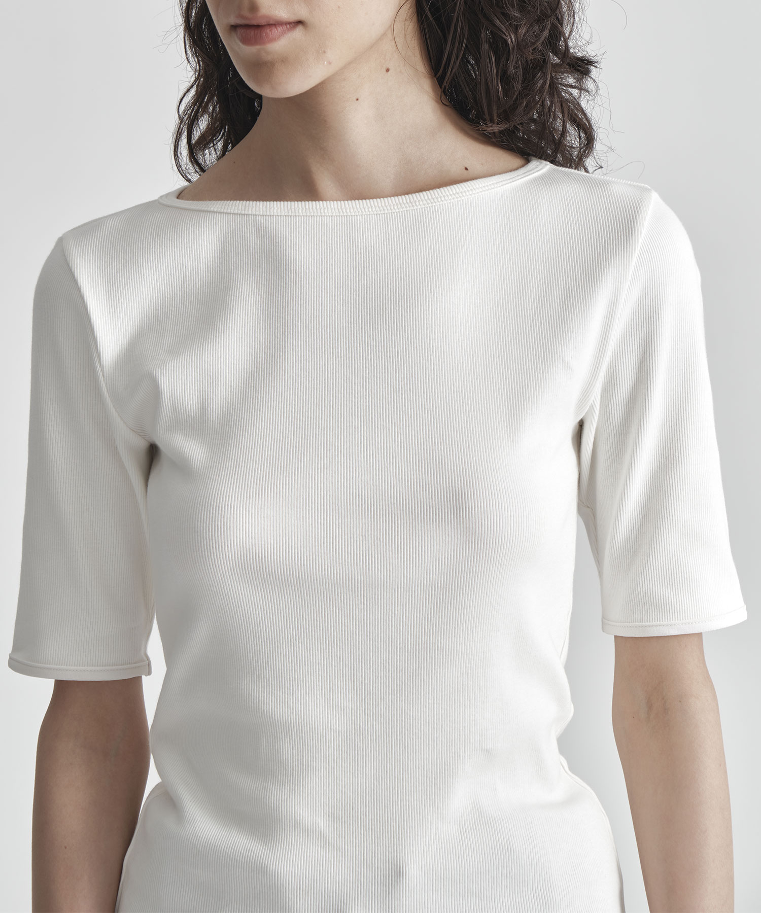 Boat Neck Rib Top THE TOKYO