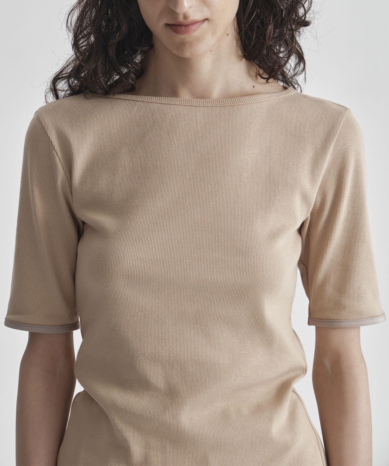 Boat Neck Rib Top THE TOKYO