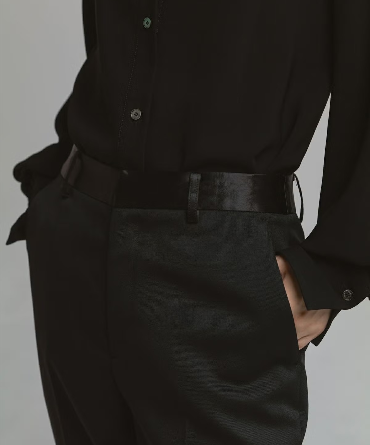 BLACK FORMAL INSIDE ZIP PANTS CINOH