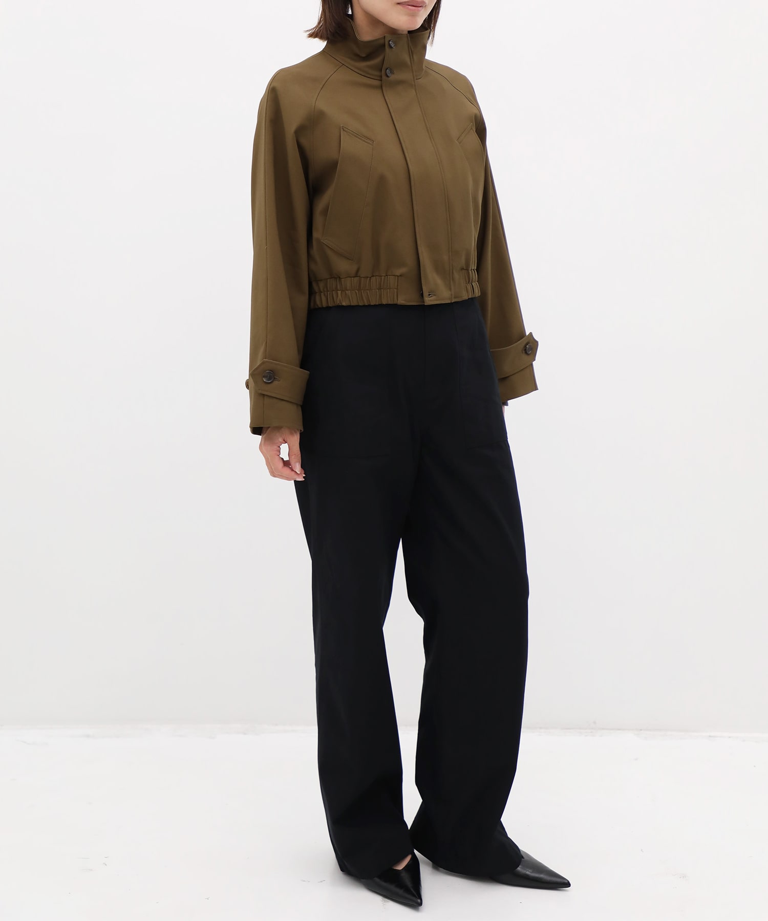 Double Cloth Stand Collar Blouson CITY TOKYO