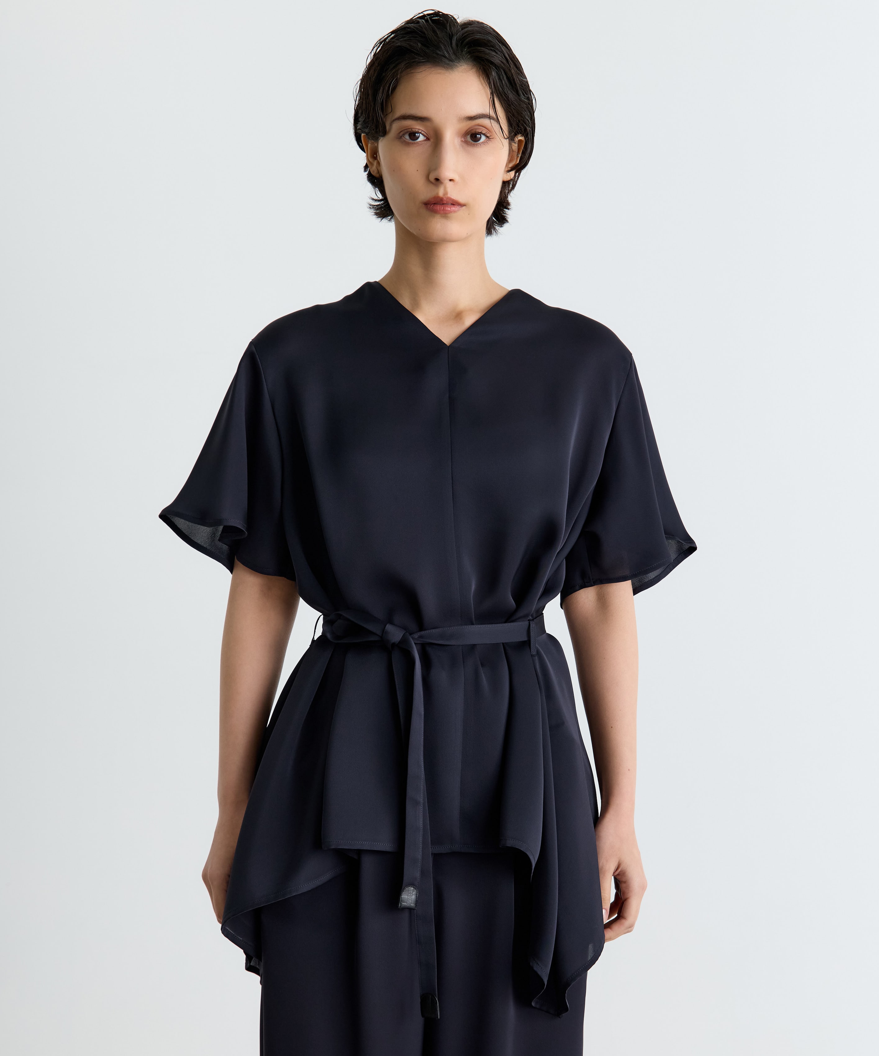 Satin Half Sleeve Blouse THE TOKYO