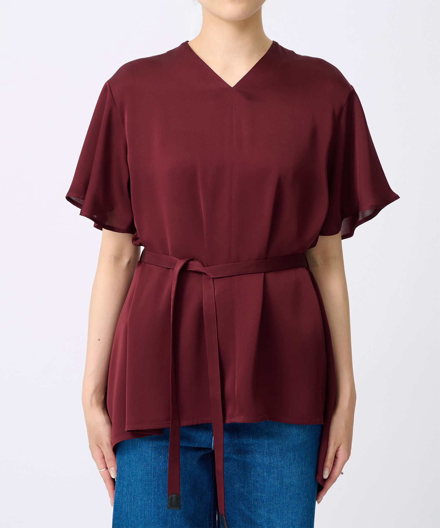 Satin Half Sleeve Blouse THE TOKYO