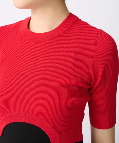 CIRCLE CUT SHORT KT TOP OMMO