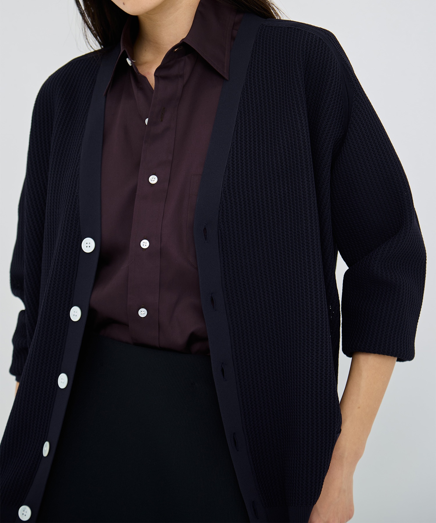 BIG KNIT V CD MESH MADISONBLUE