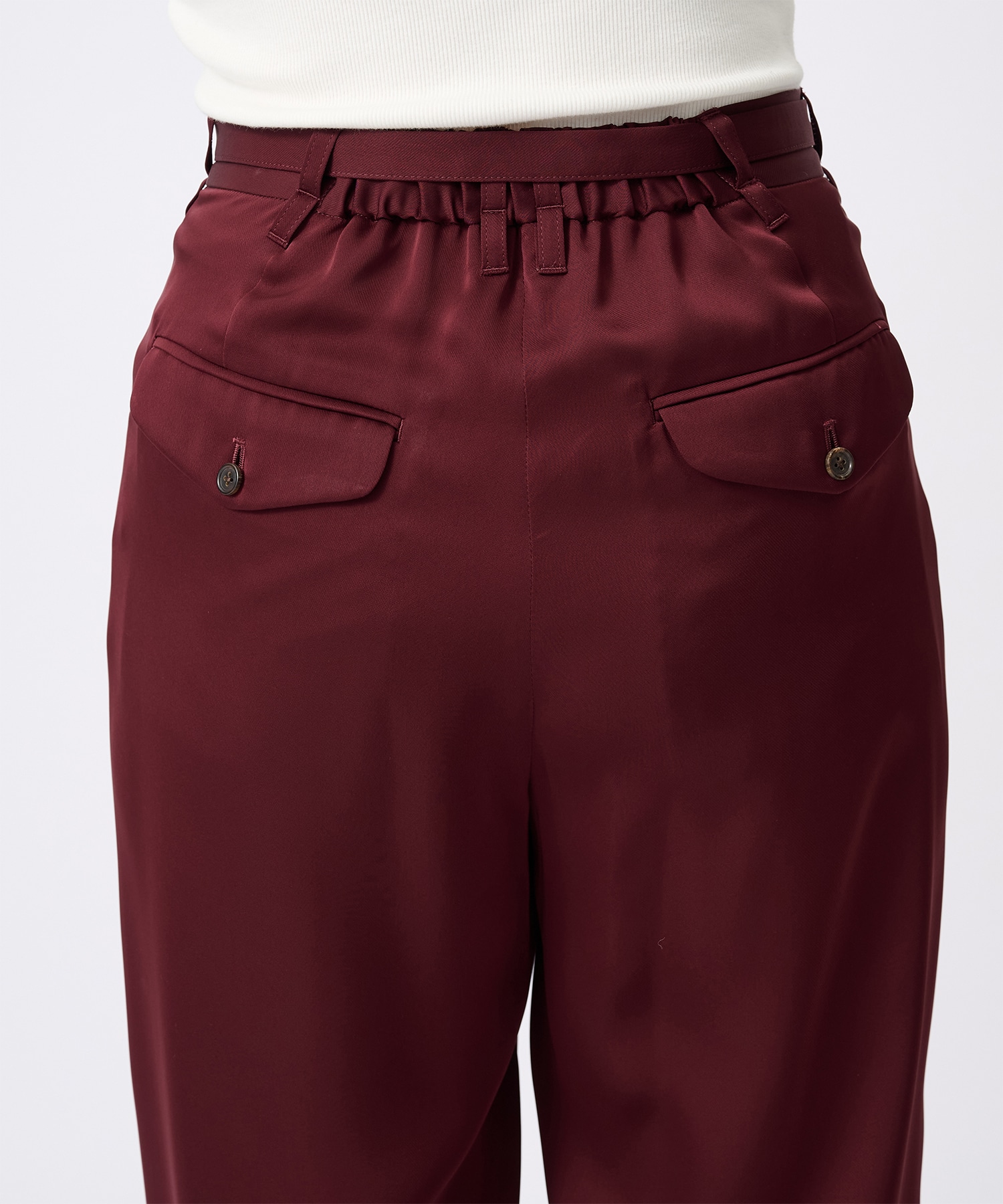 Satin Straight Pants THE TOKYO