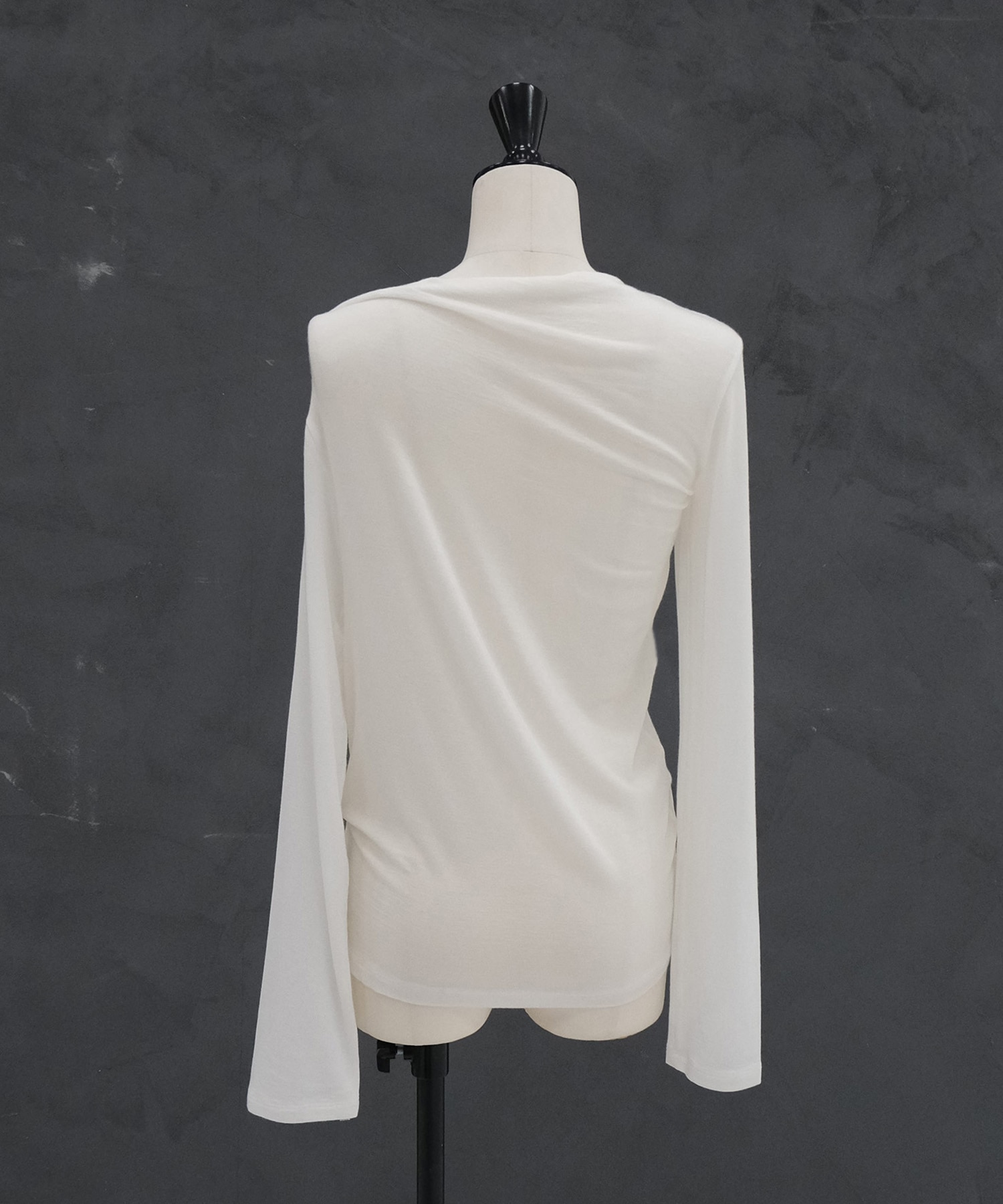 別注 Cashmere blend Asymmetry Tops IIROT
