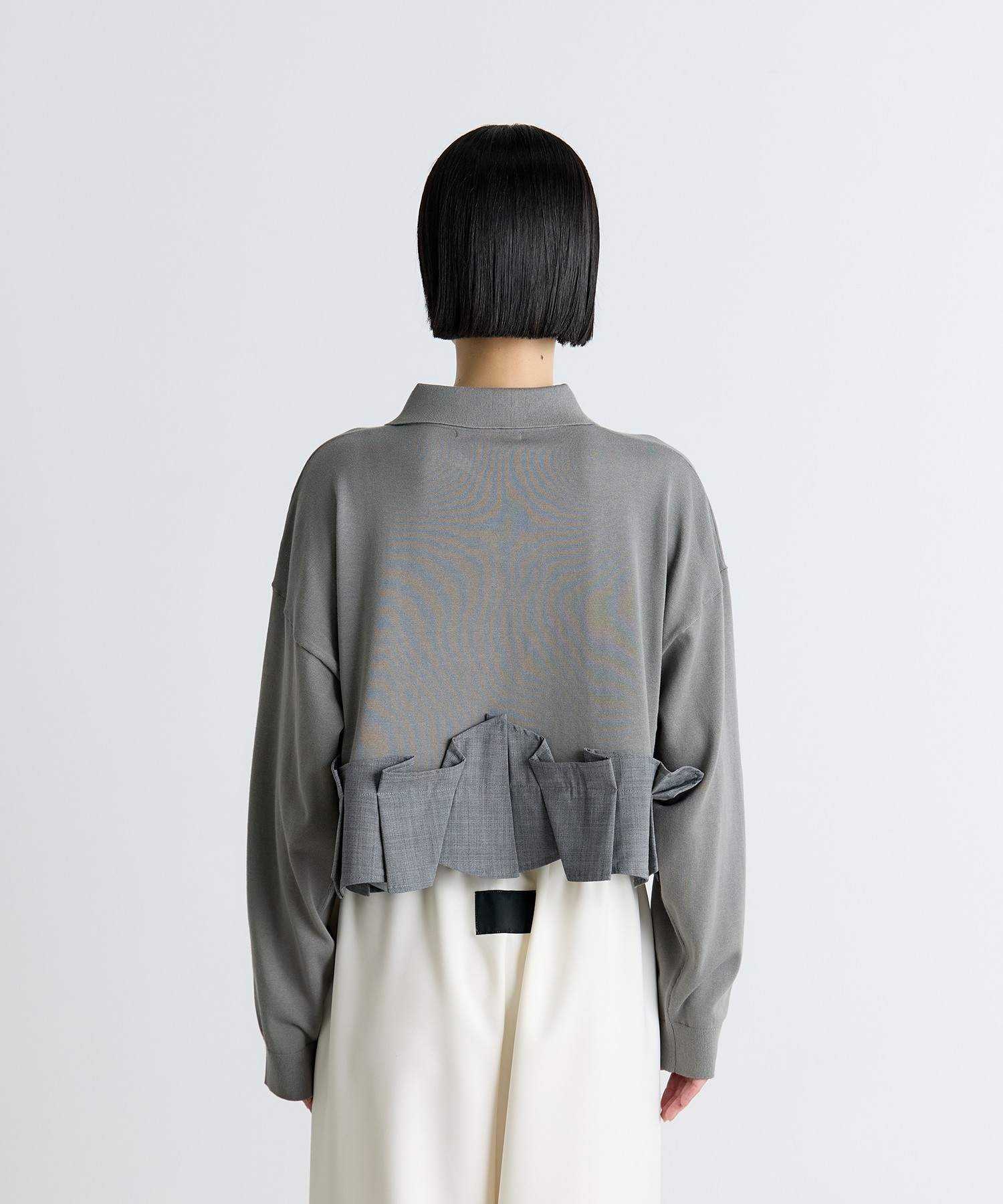 TACK DOCKING-HEM CARDIGAN ENFOLD