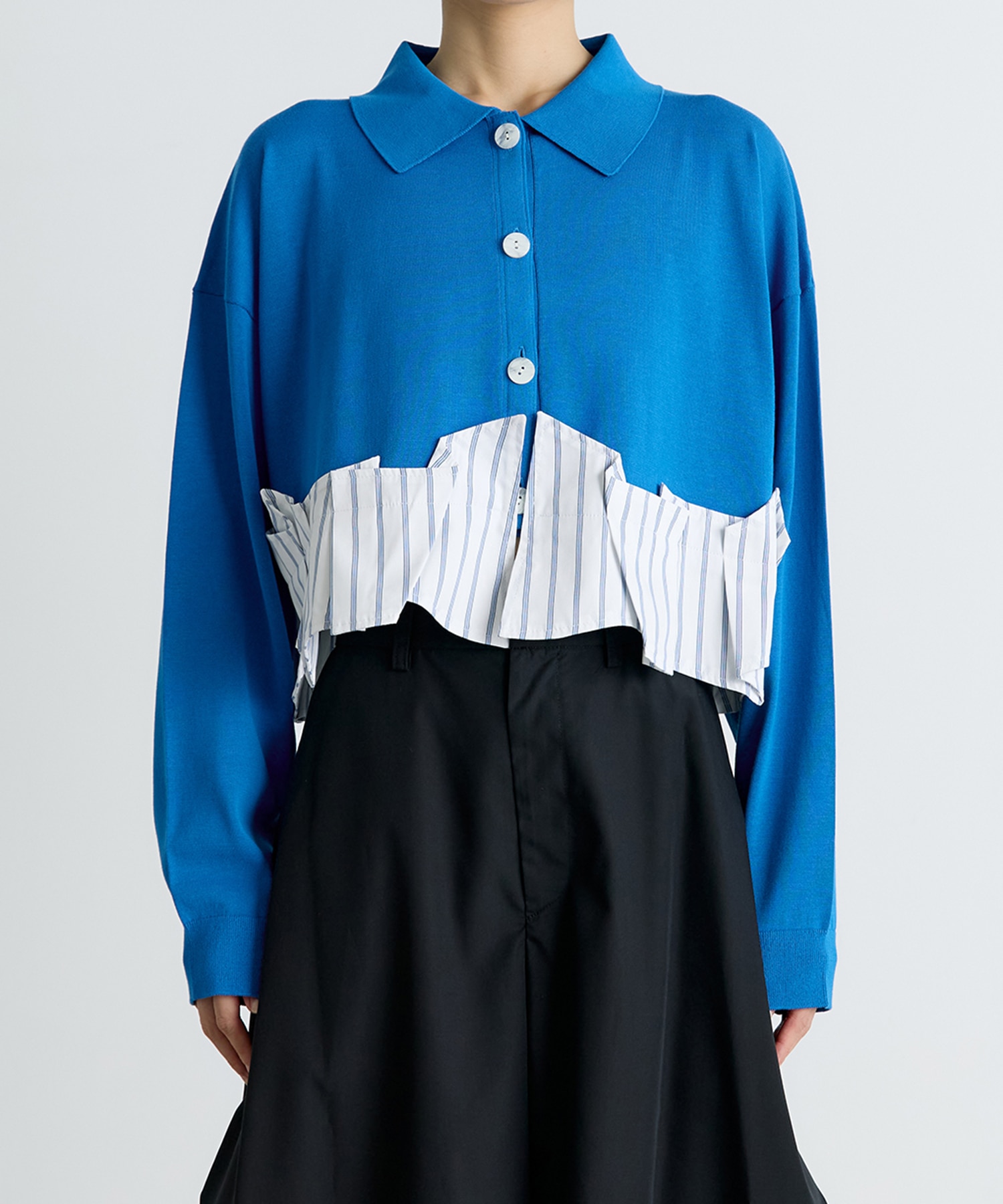 TACK DOCKING-HEM CARDIGAN ENFOLD