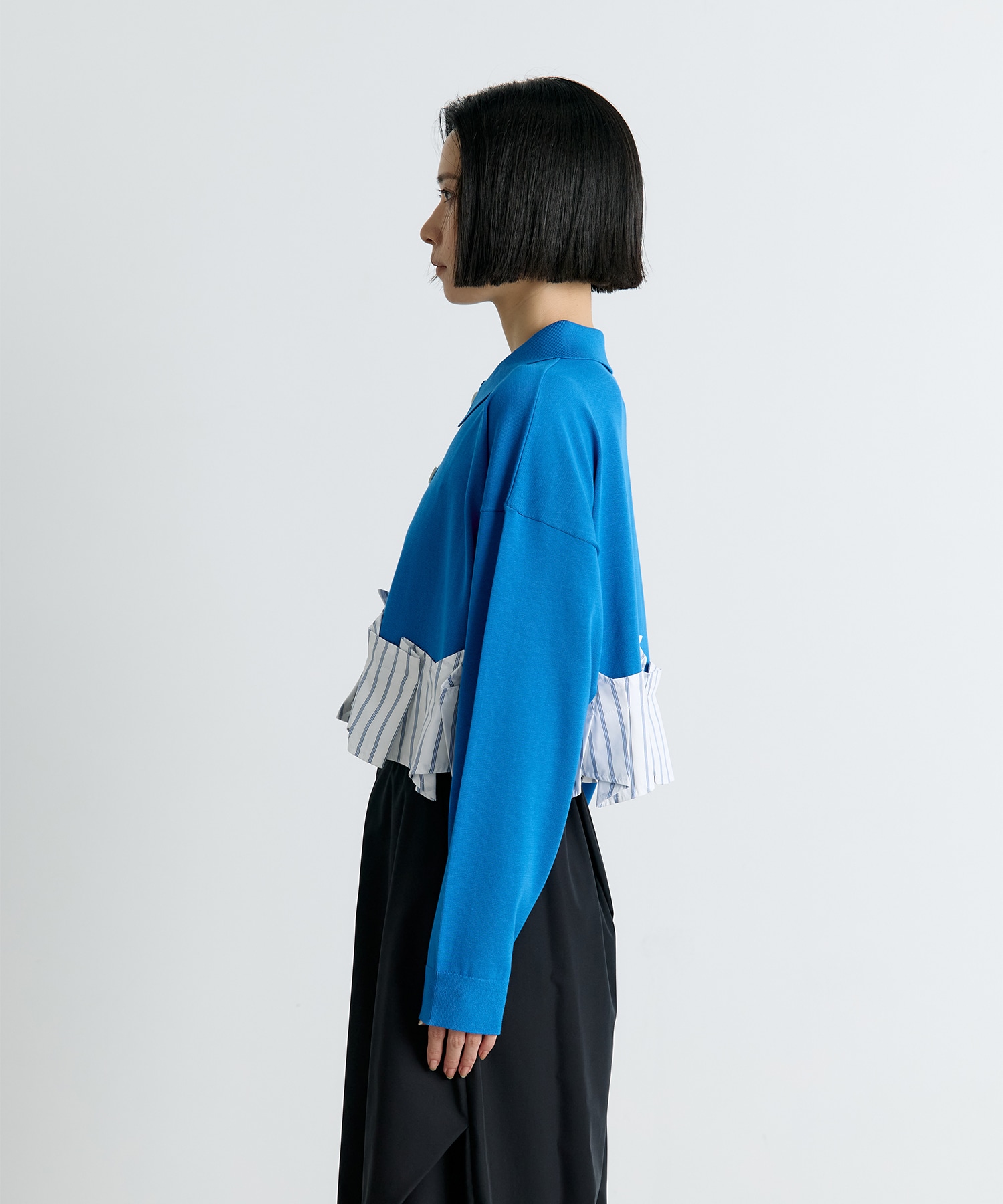 TACK DOCKING-HEM CARDIGAN ENFOLD