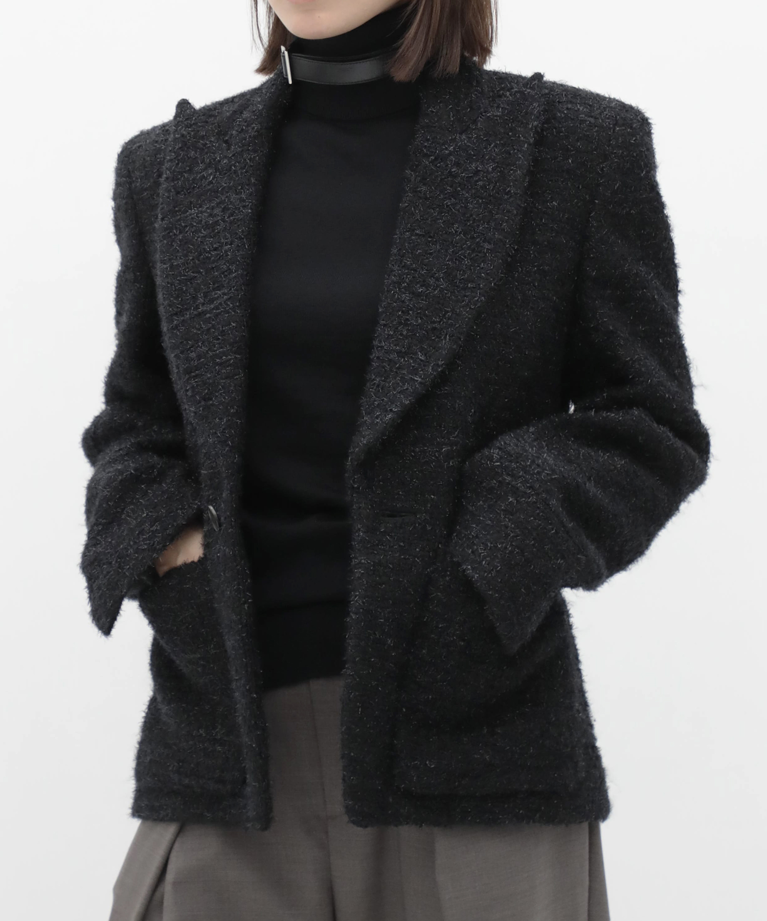 Square-Shoulder Tailored Jacket KEISUKEYOSHIDA