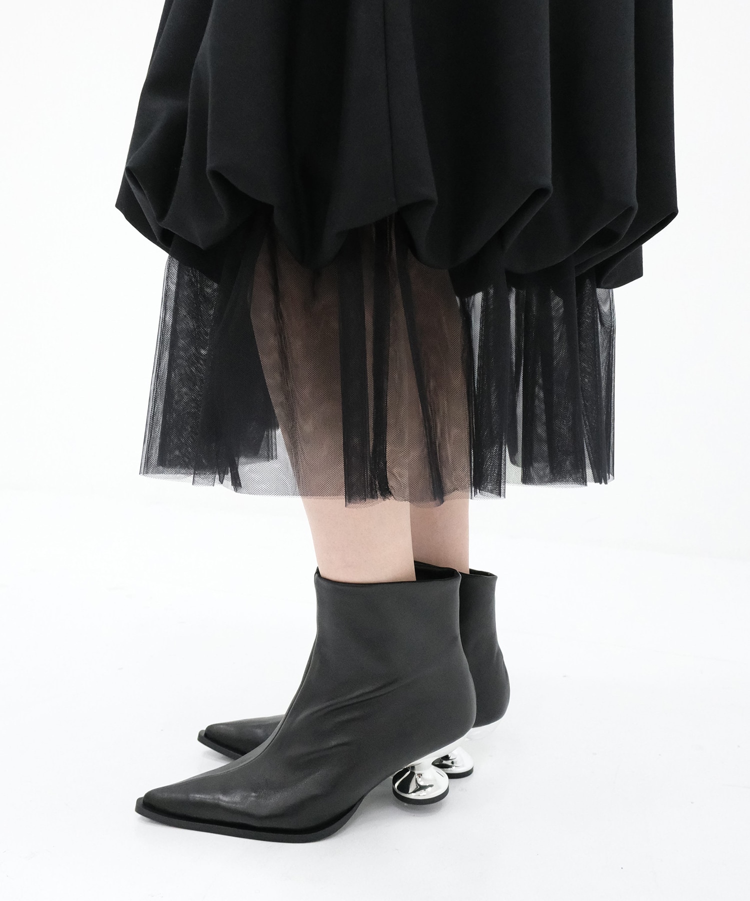 Metal Heel Short Boots MANA
