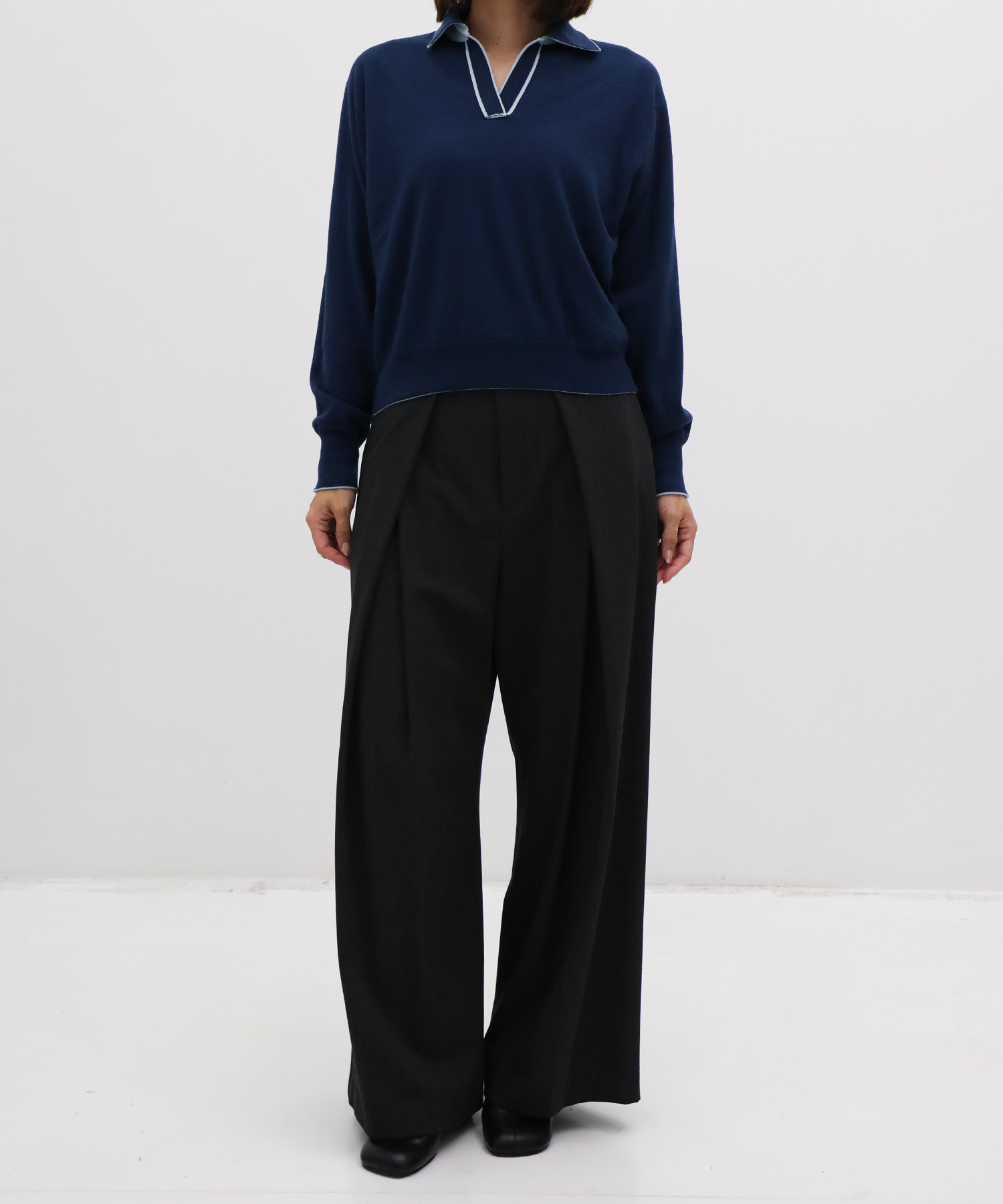 CASHMERE/SILK REVERSIBLE SKIPPER PULLOVER THE TOKYO