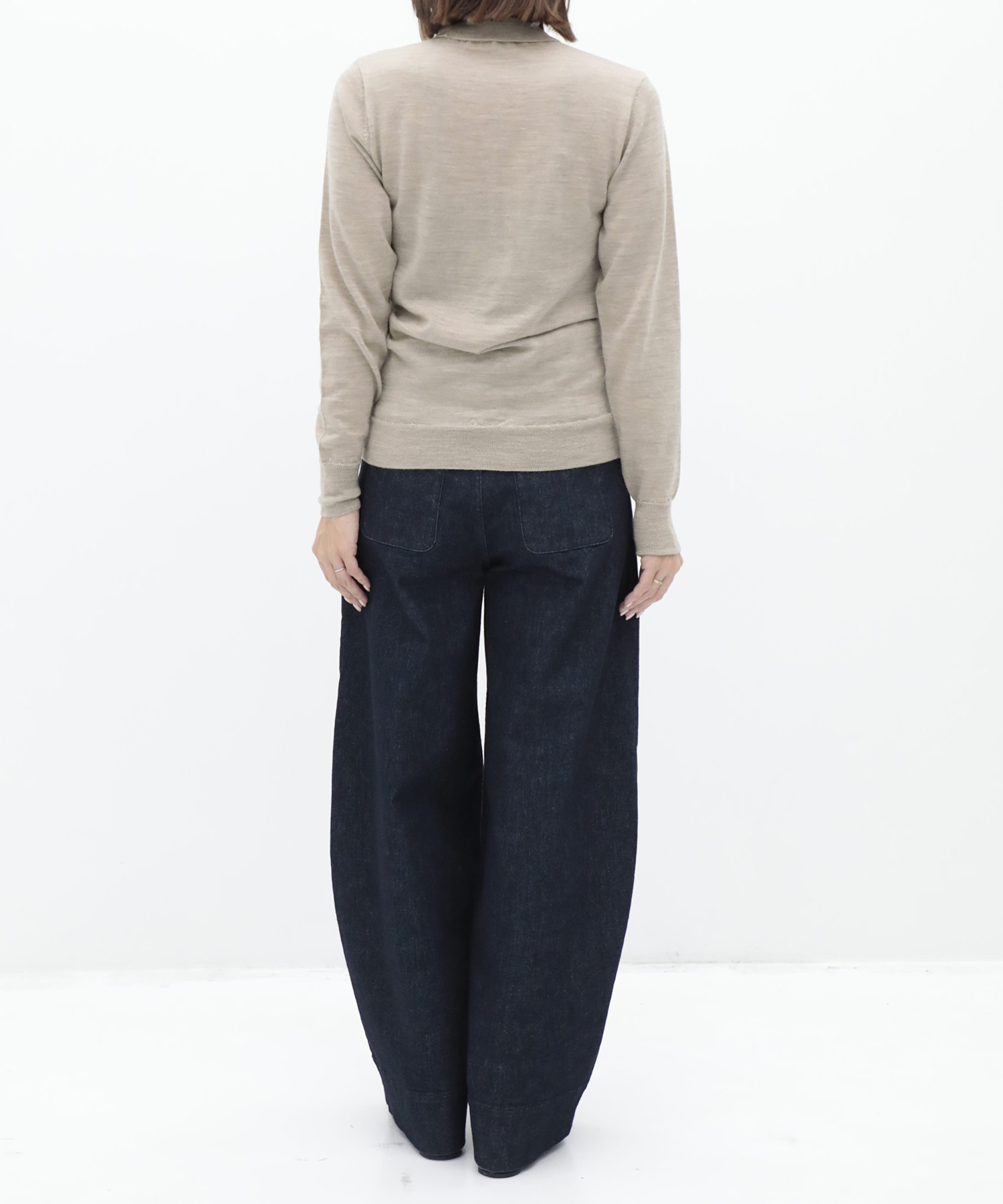 Belted High-Neck Sweater KEISUKEYOSHIDA