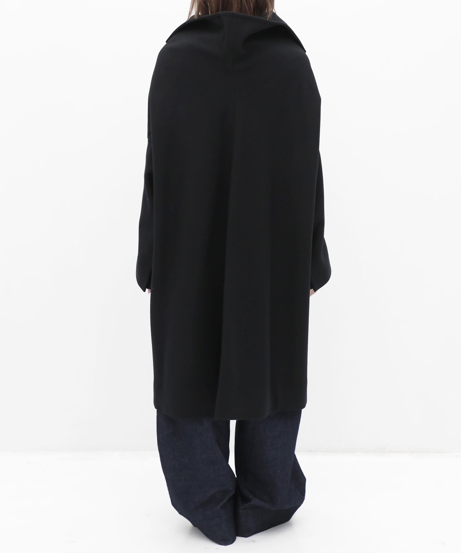 S100 MELTON DROPPED SHOULDER COAT Yohji Yamamoto