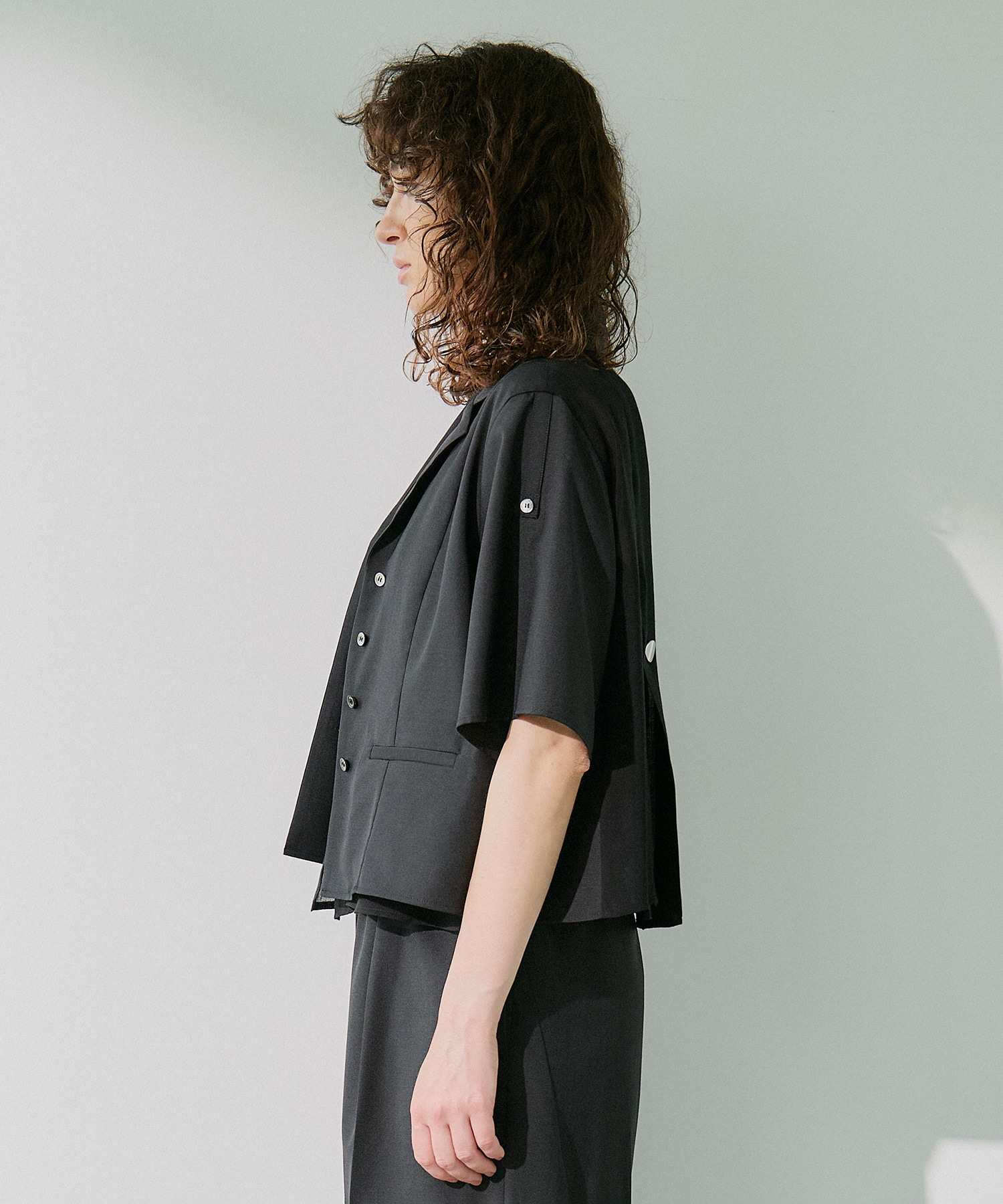 Open Collar Combi Shirts RITAN