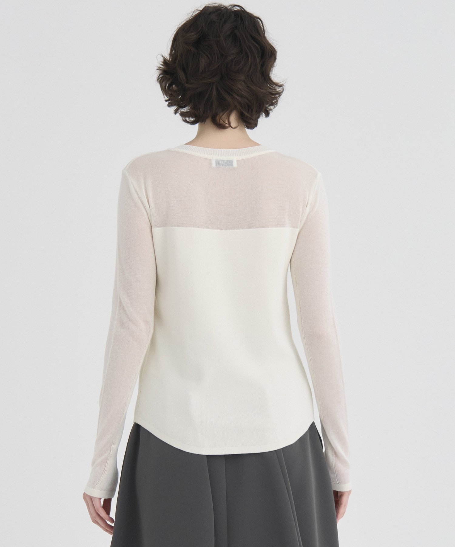 Sheer line Knit Tops RITAN