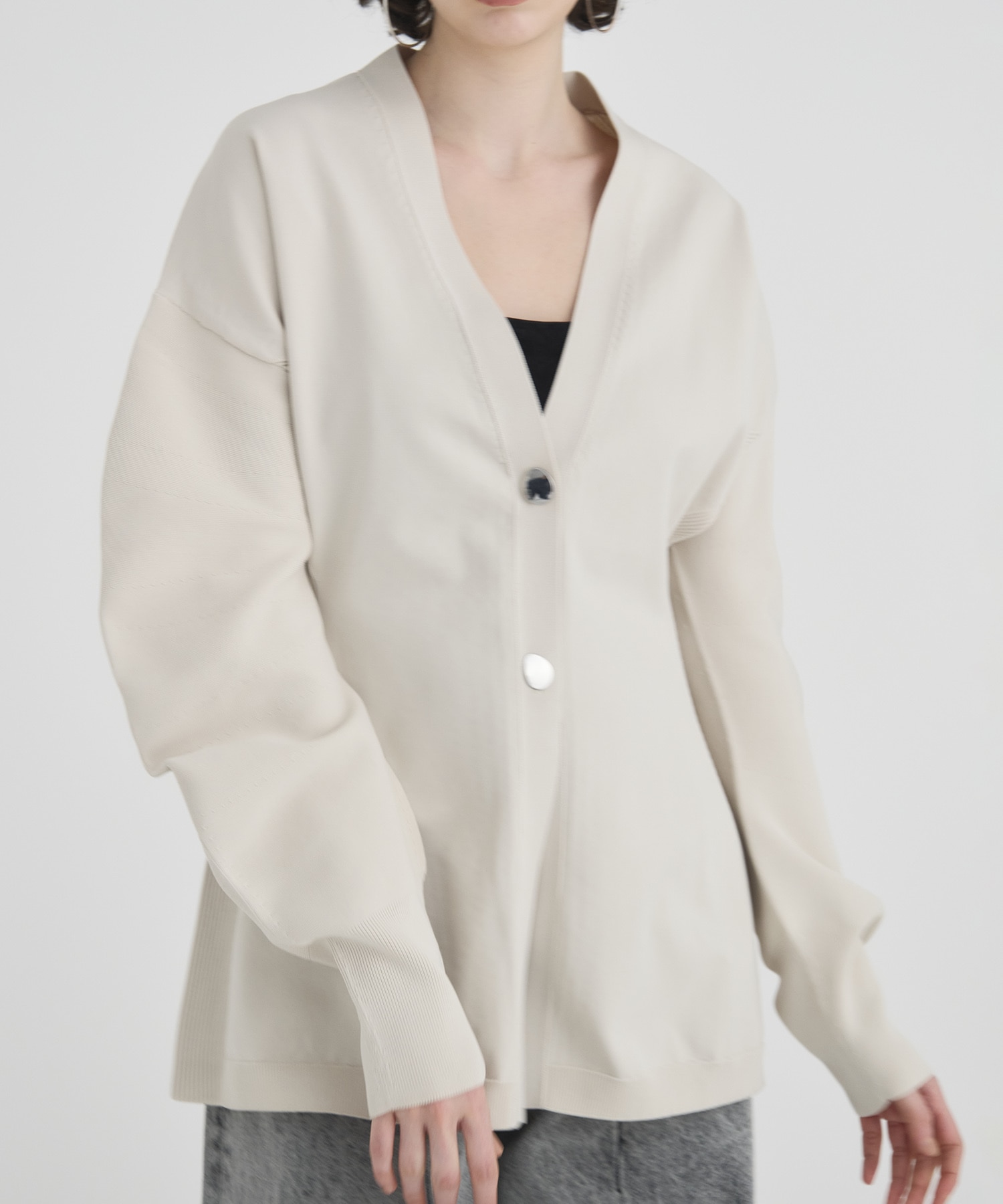 Arch Sleeve Knit Cardigan RITAN