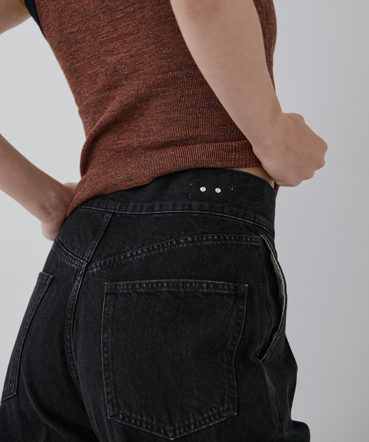 High Waist  Tack Denim RITAN