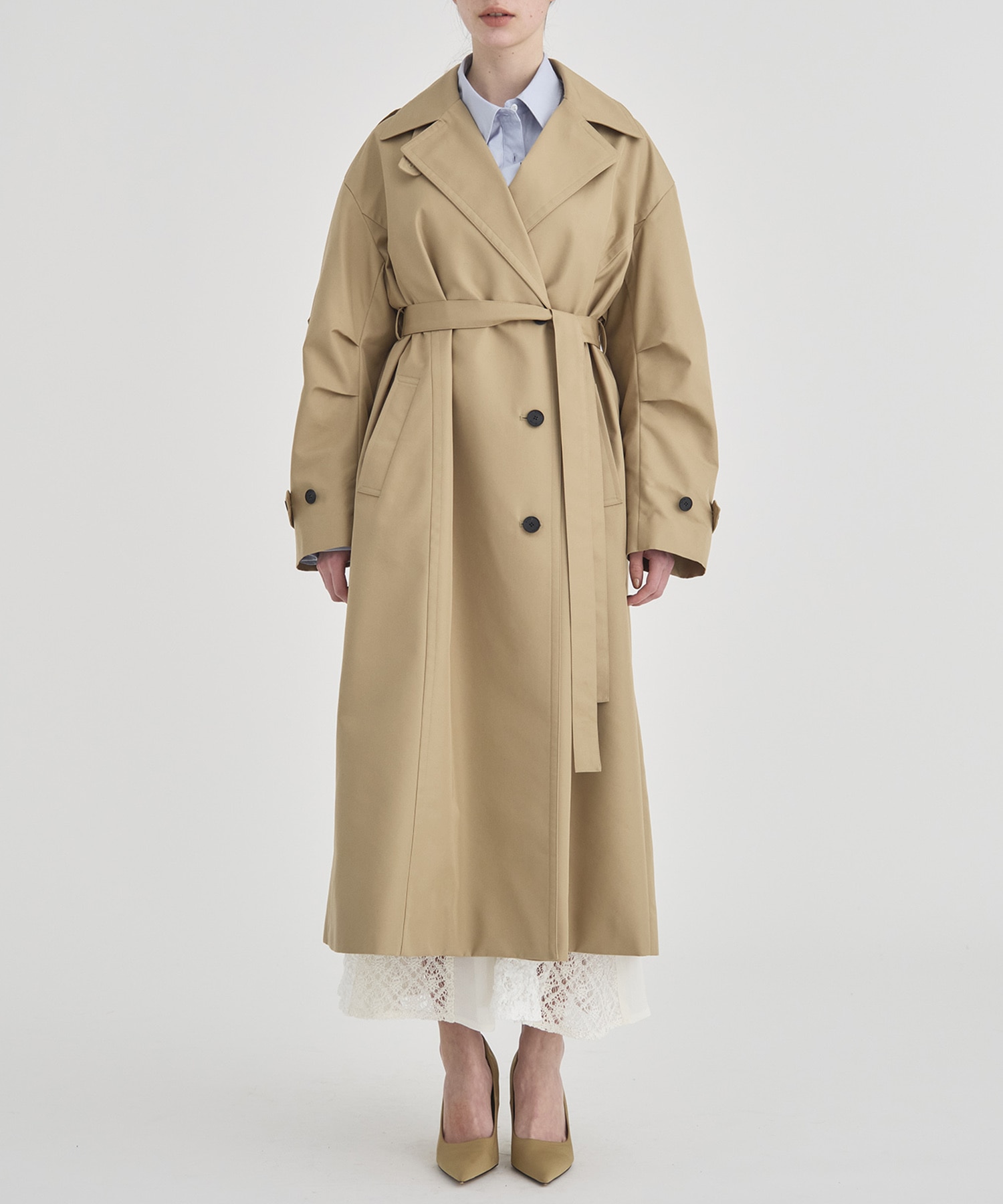 Wide Lapel Trench Coat RITAN