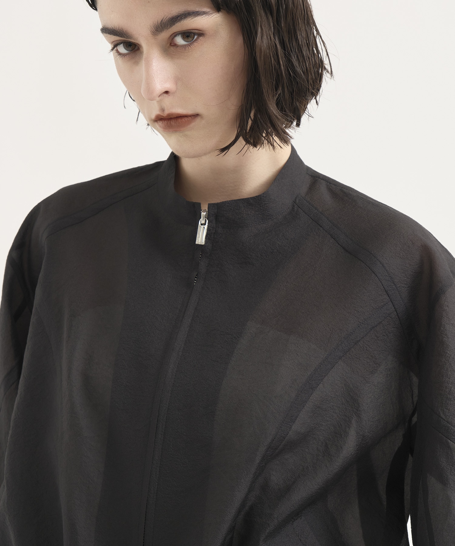 Rough Over Sheer Blouson RITAN