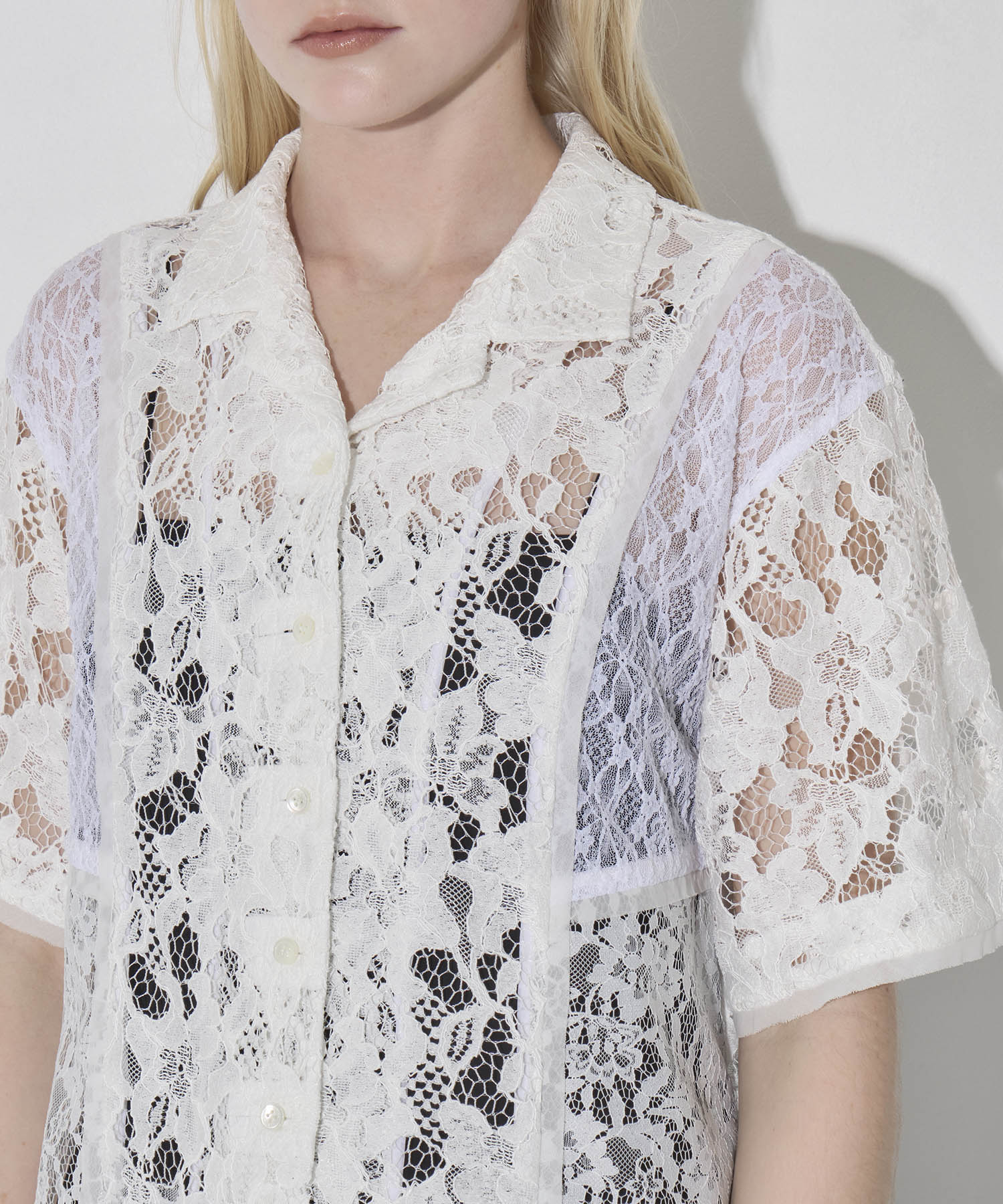 Open Collar Lace Shirts RITAN
