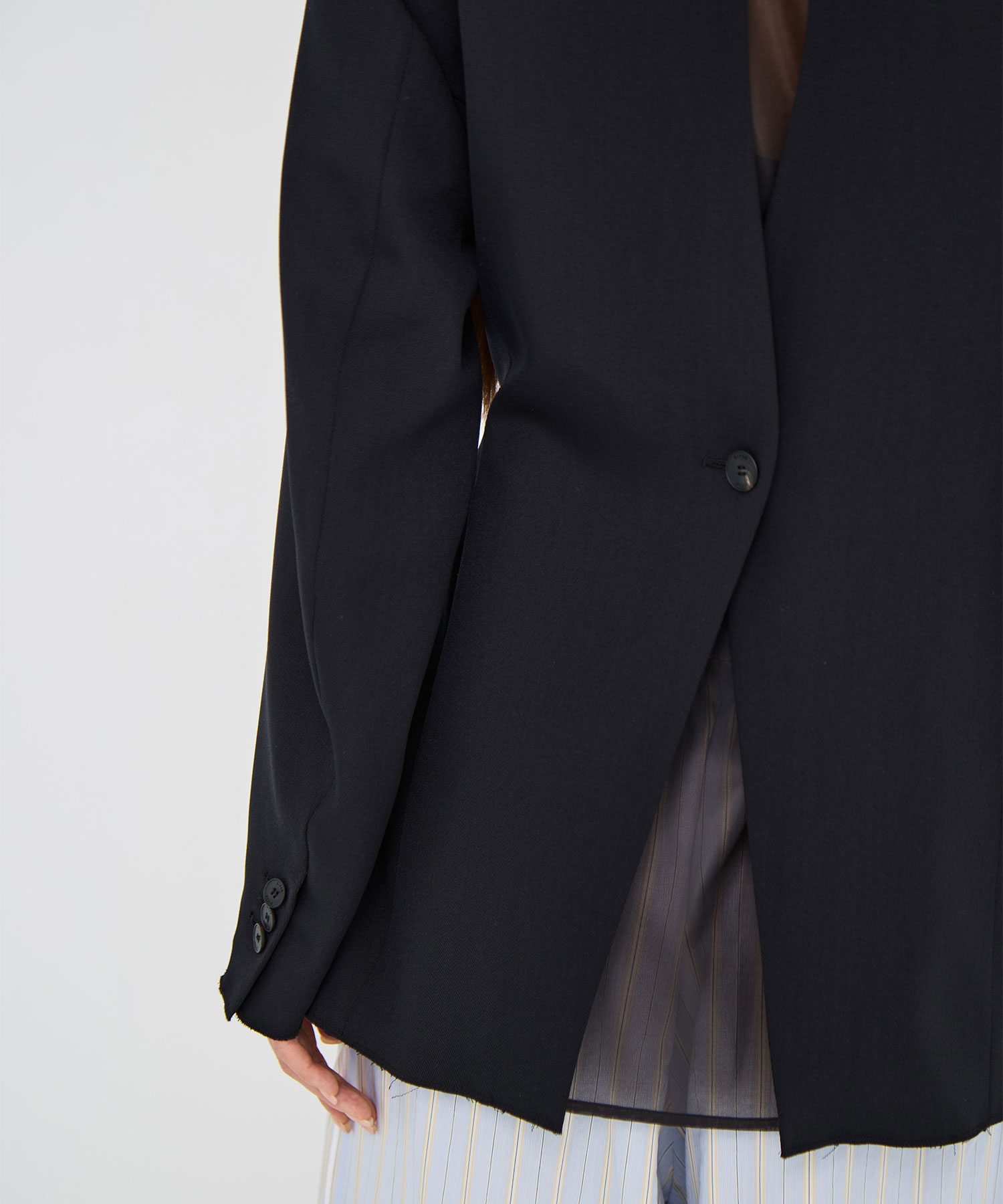 Back Sheer No Collar Jacket RITAN