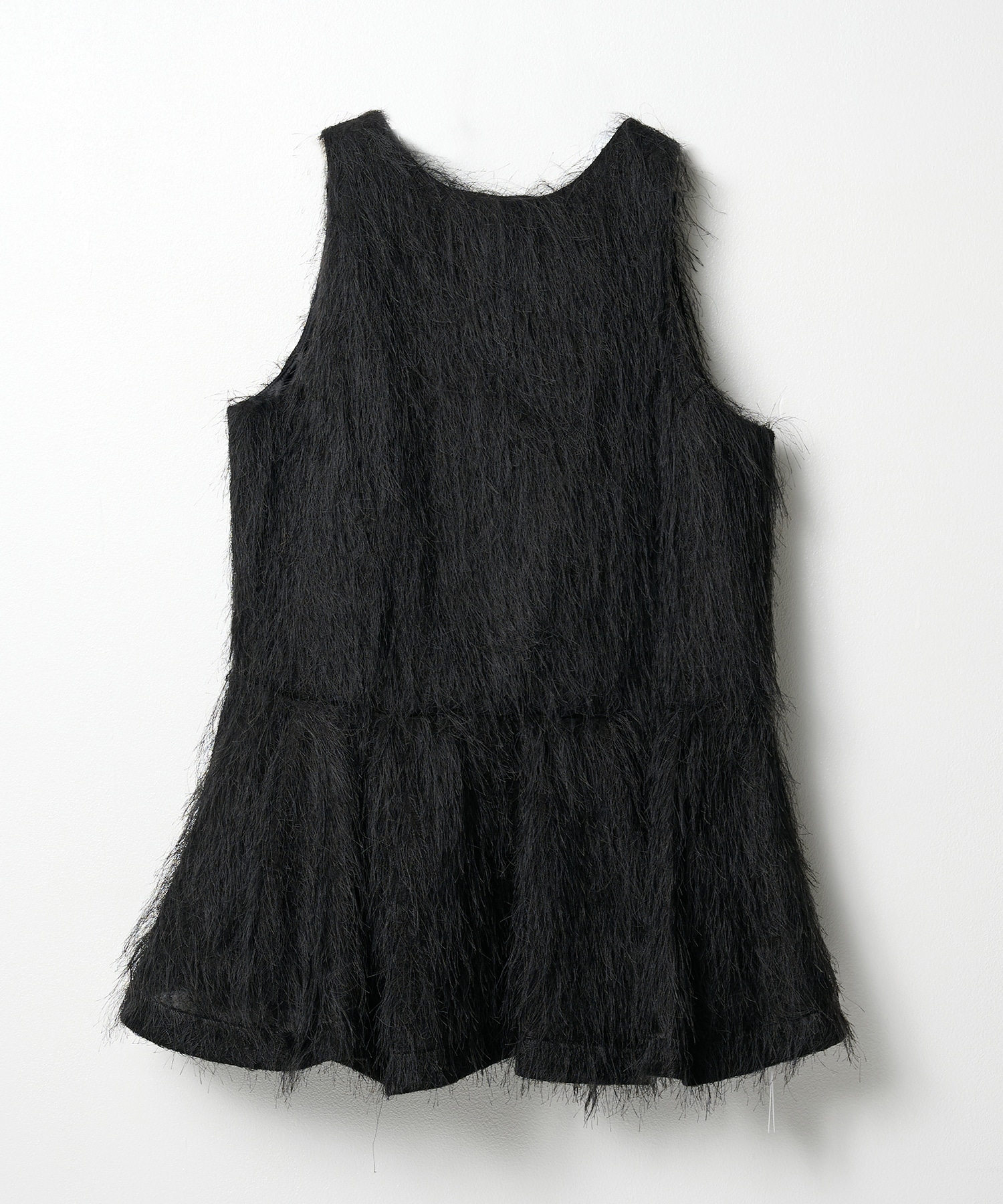 Shaggy Jacquard Peplum Tops RITAN