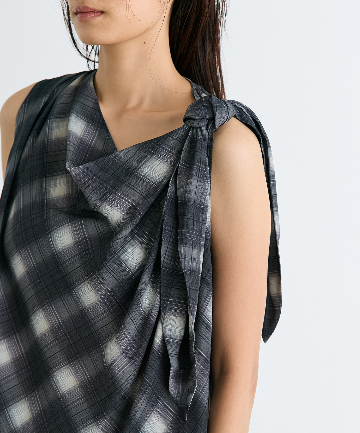 Chic Scarf Accent Tops RITAN