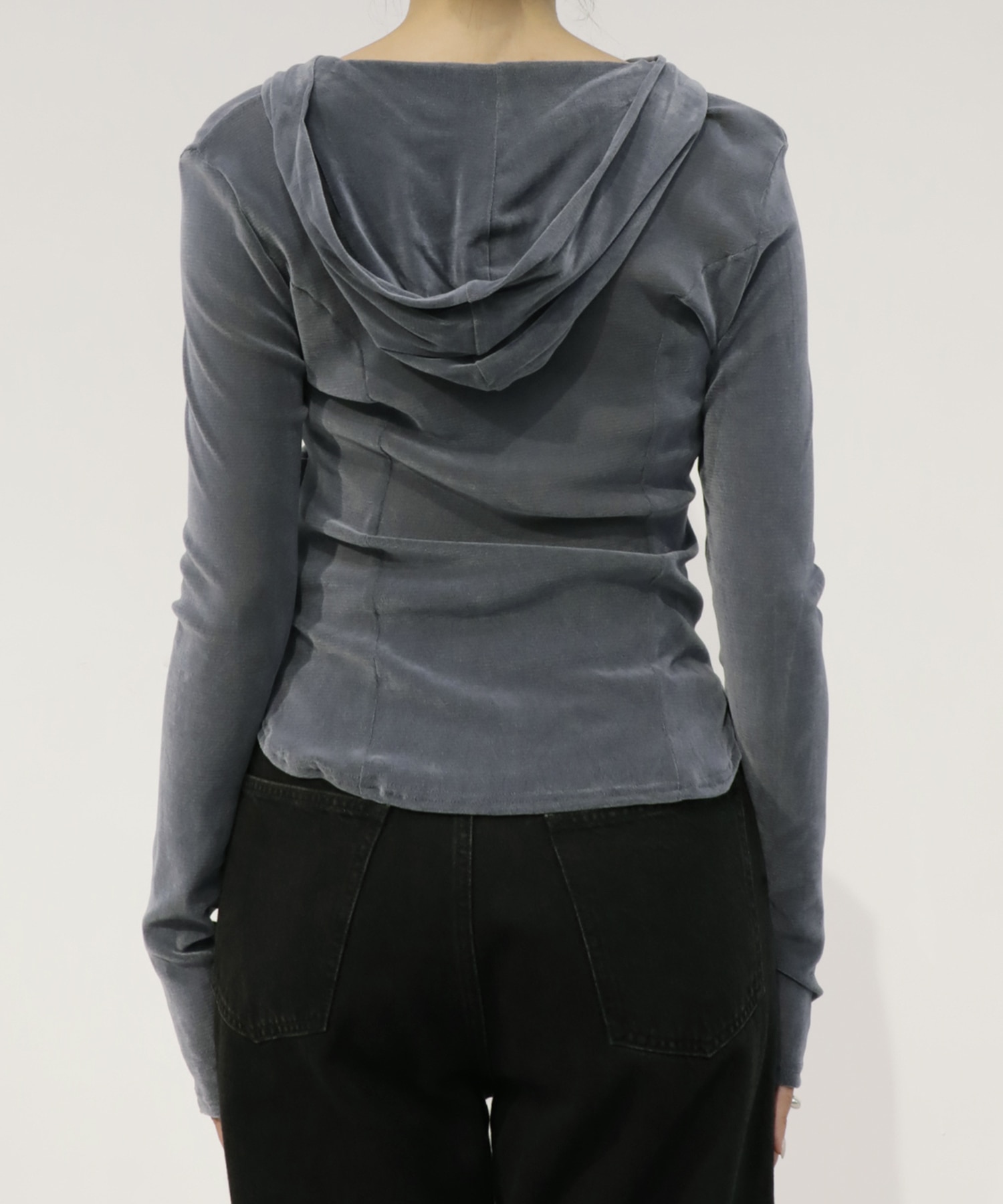 Velours Hoodie Cut Tops RITAN