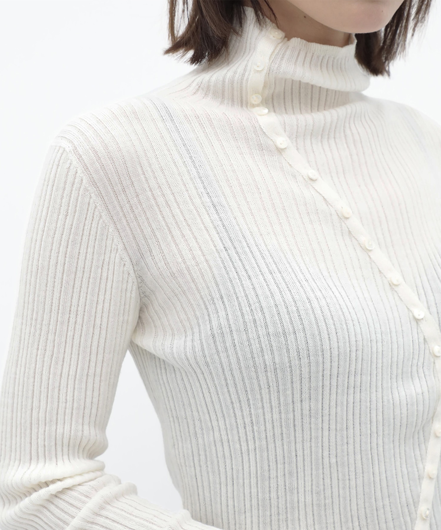 Cashmere Silk Arch Rib Knit RITAN