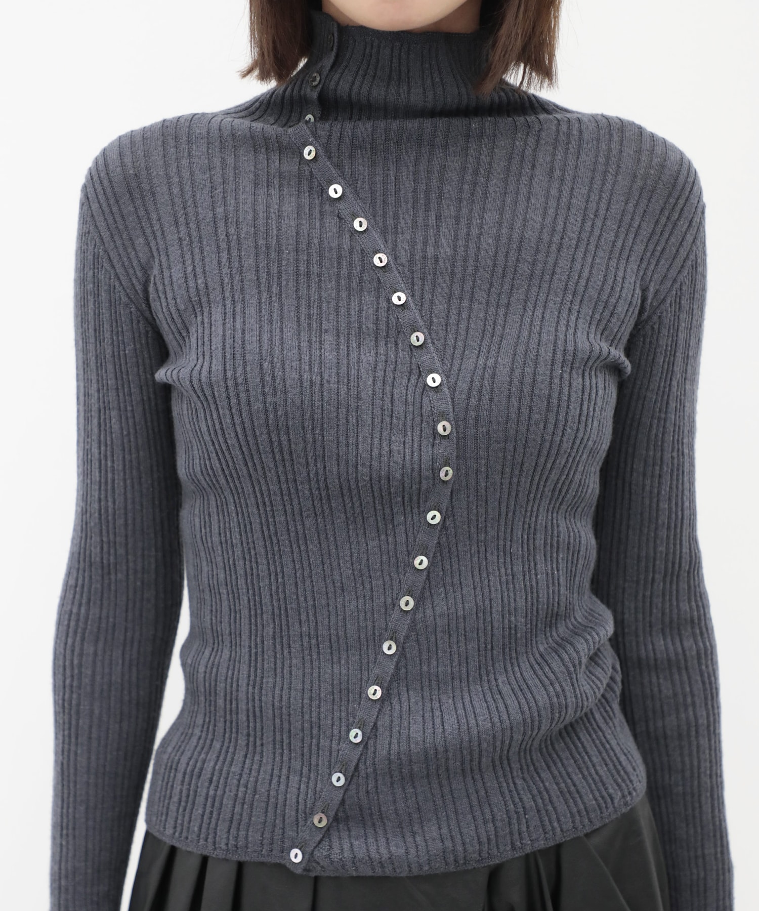 Cashmere Silk Arch Rib Knit RITAN