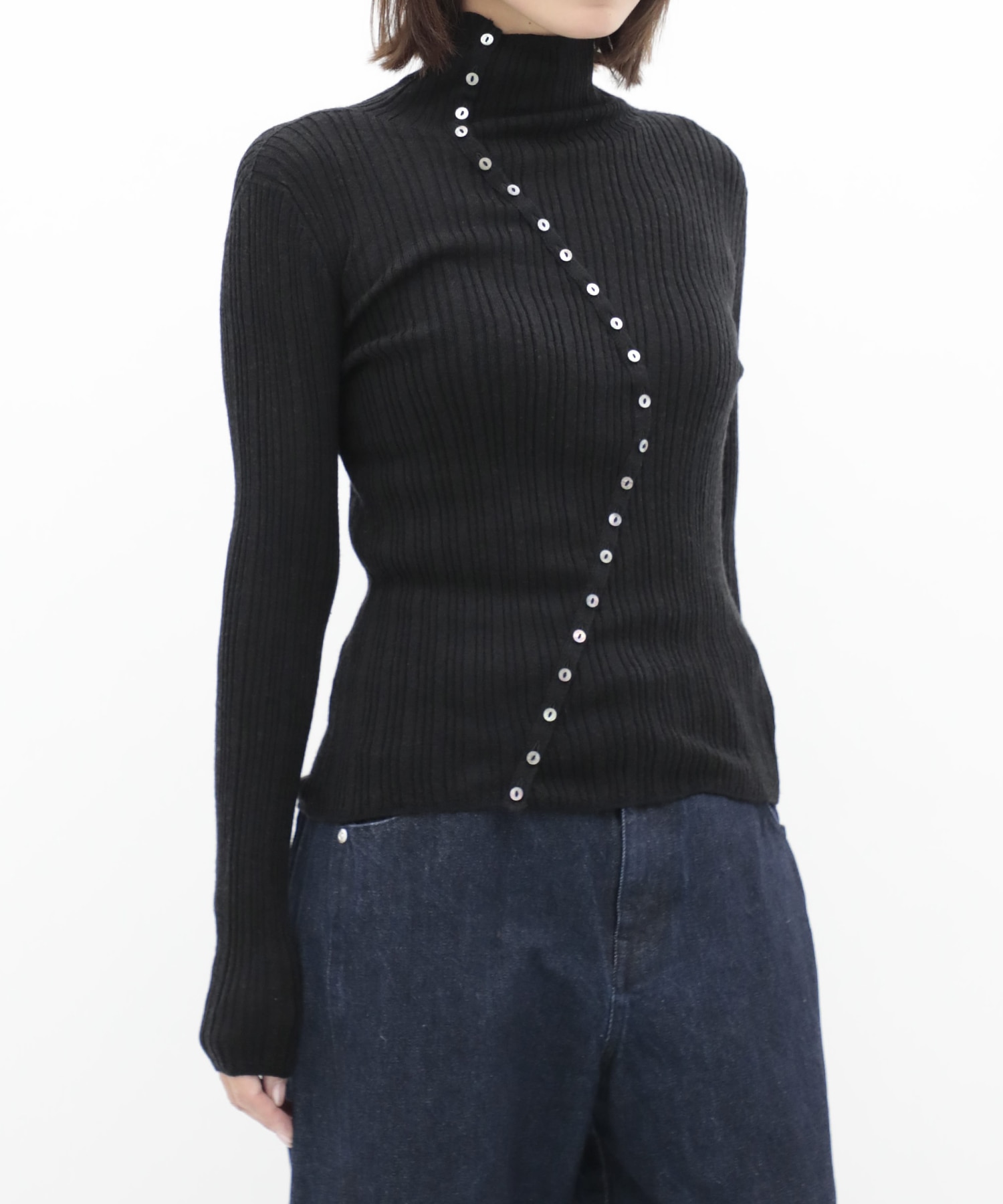 Cashmere Silk Arch Rib Knit RITAN