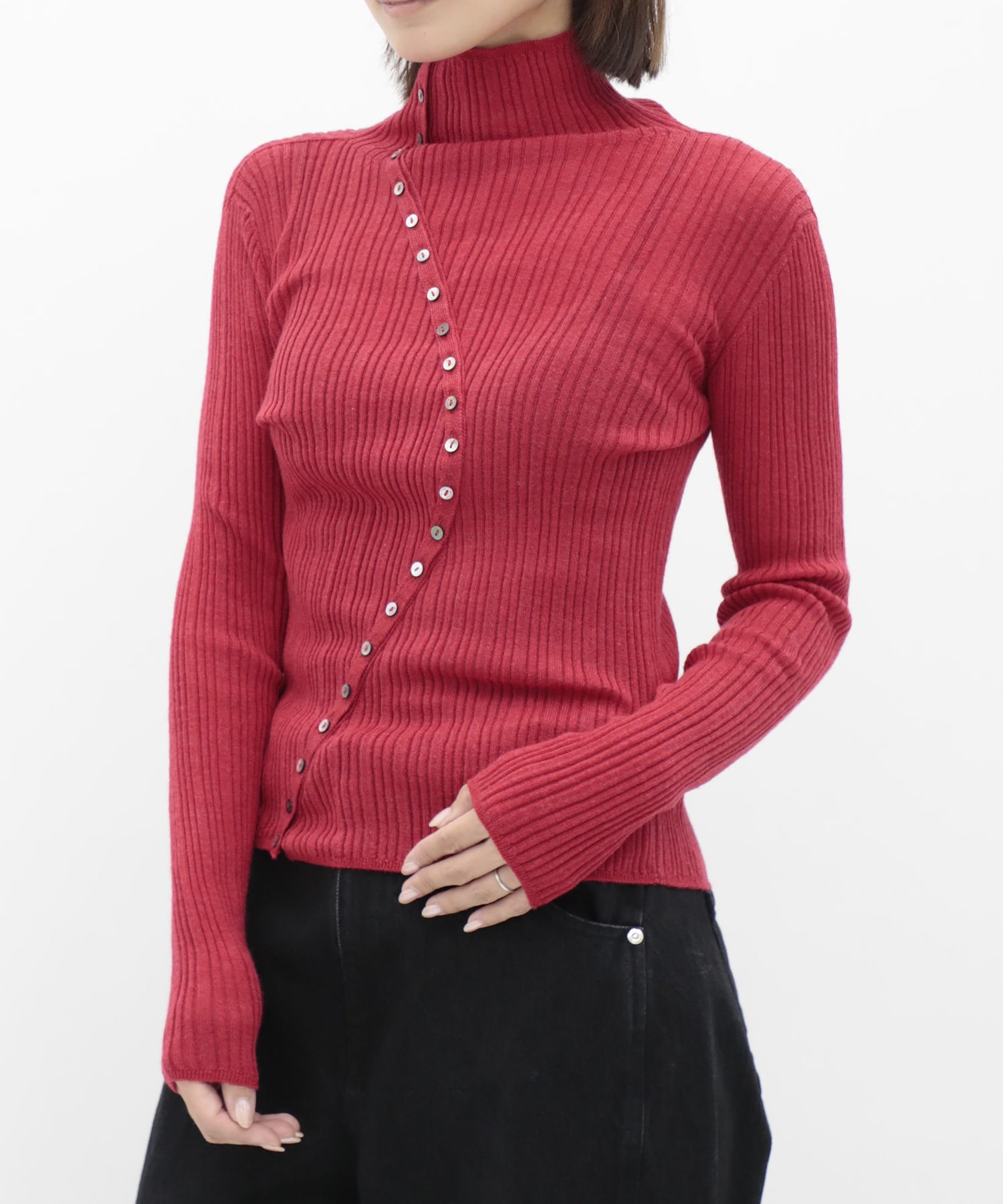 Cashmere Silk Arch Rib Knit RITAN