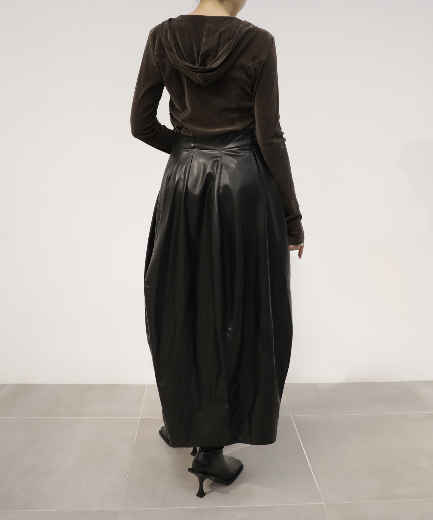 Arch Pattern Leather Skirt RITAN