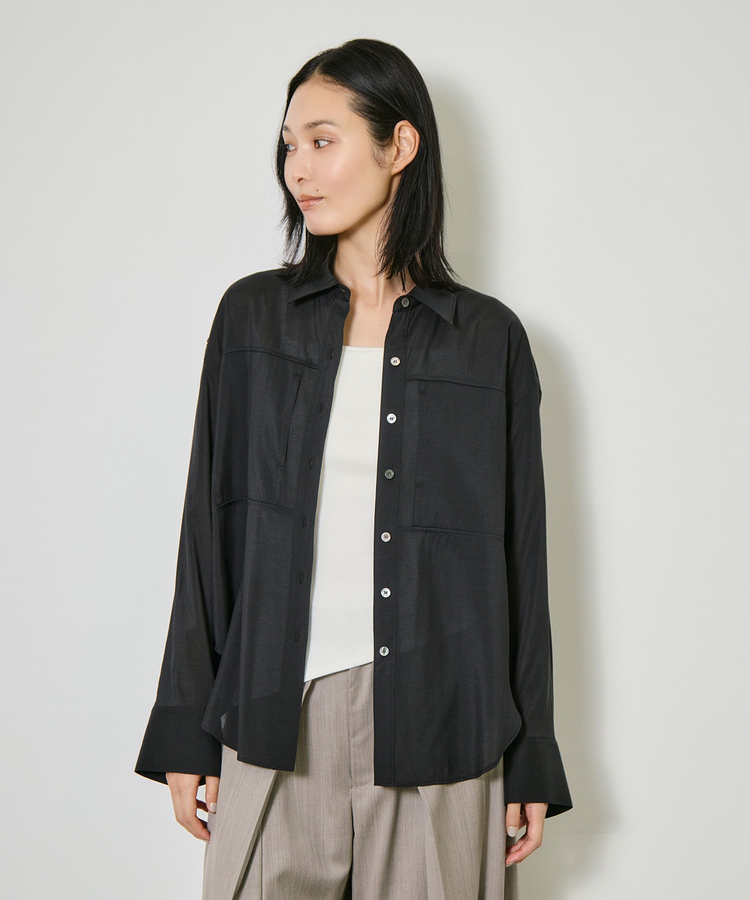 Silk Sheer Over Shirt 