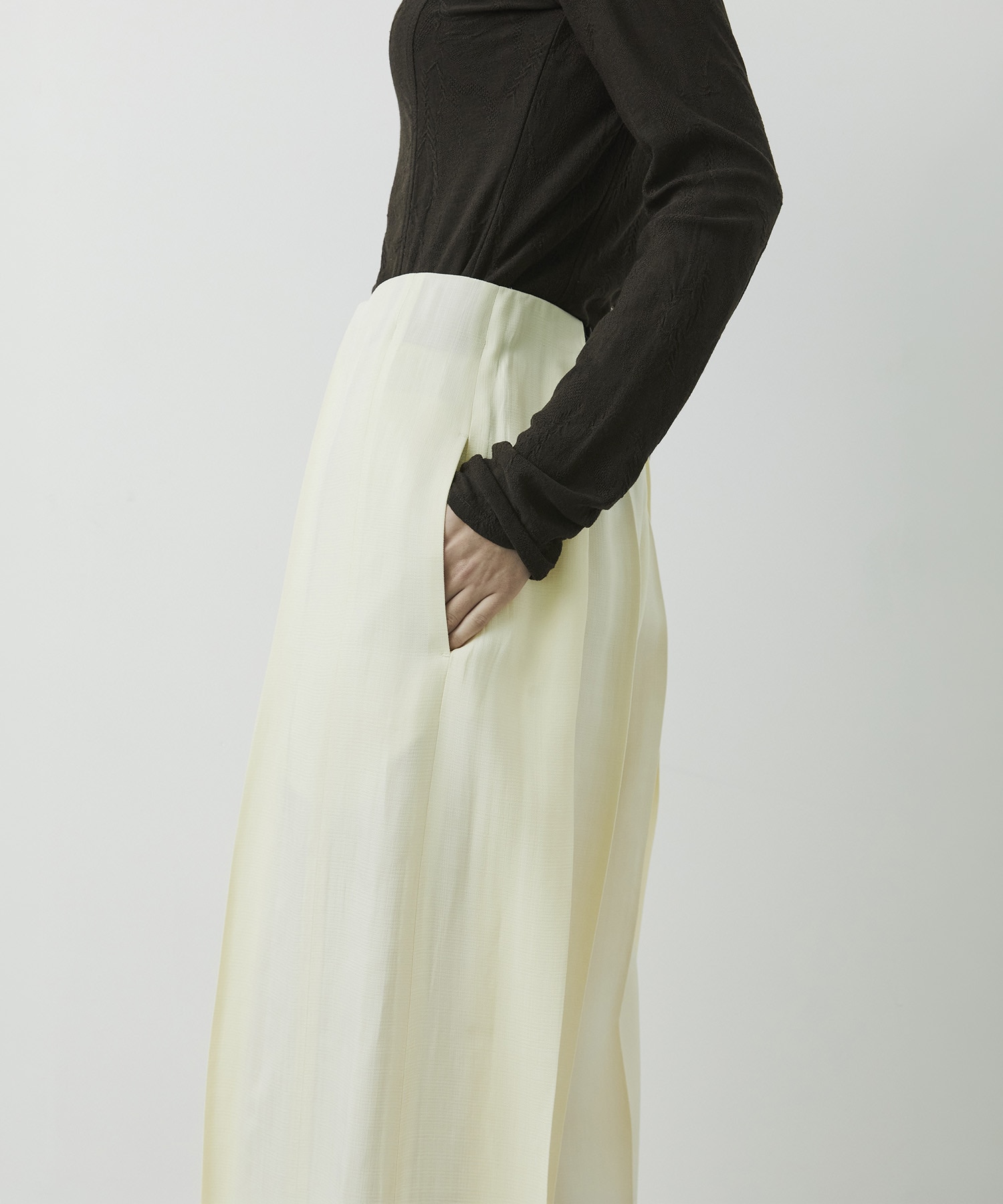 Viscose Twill Flare Trousers CITY TOKYO