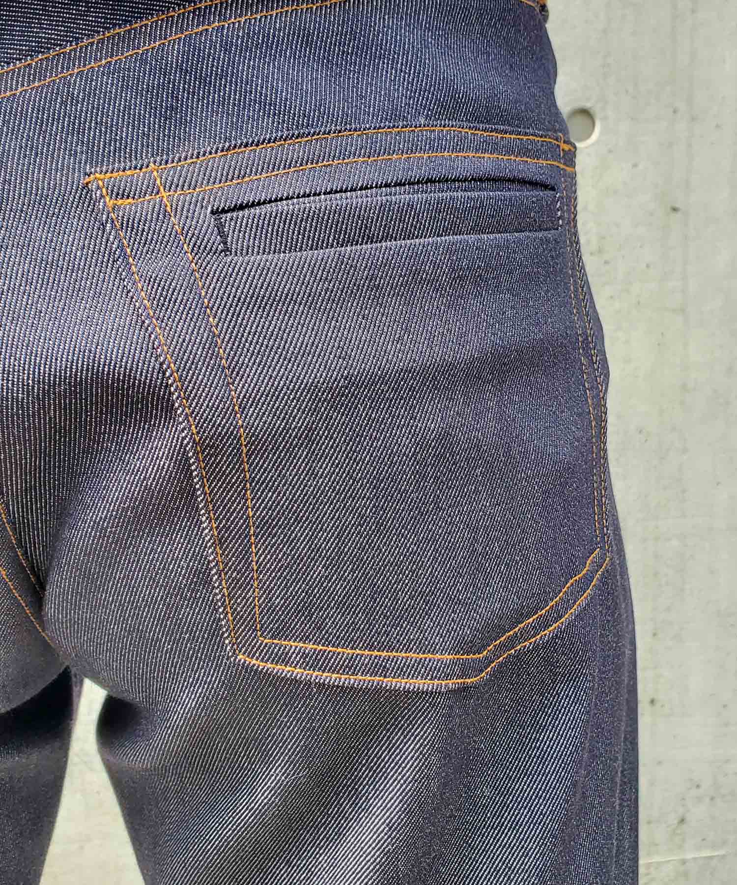 メンズLES SIX Wool denim trousers ウールデニム - デニム/ジーンズ