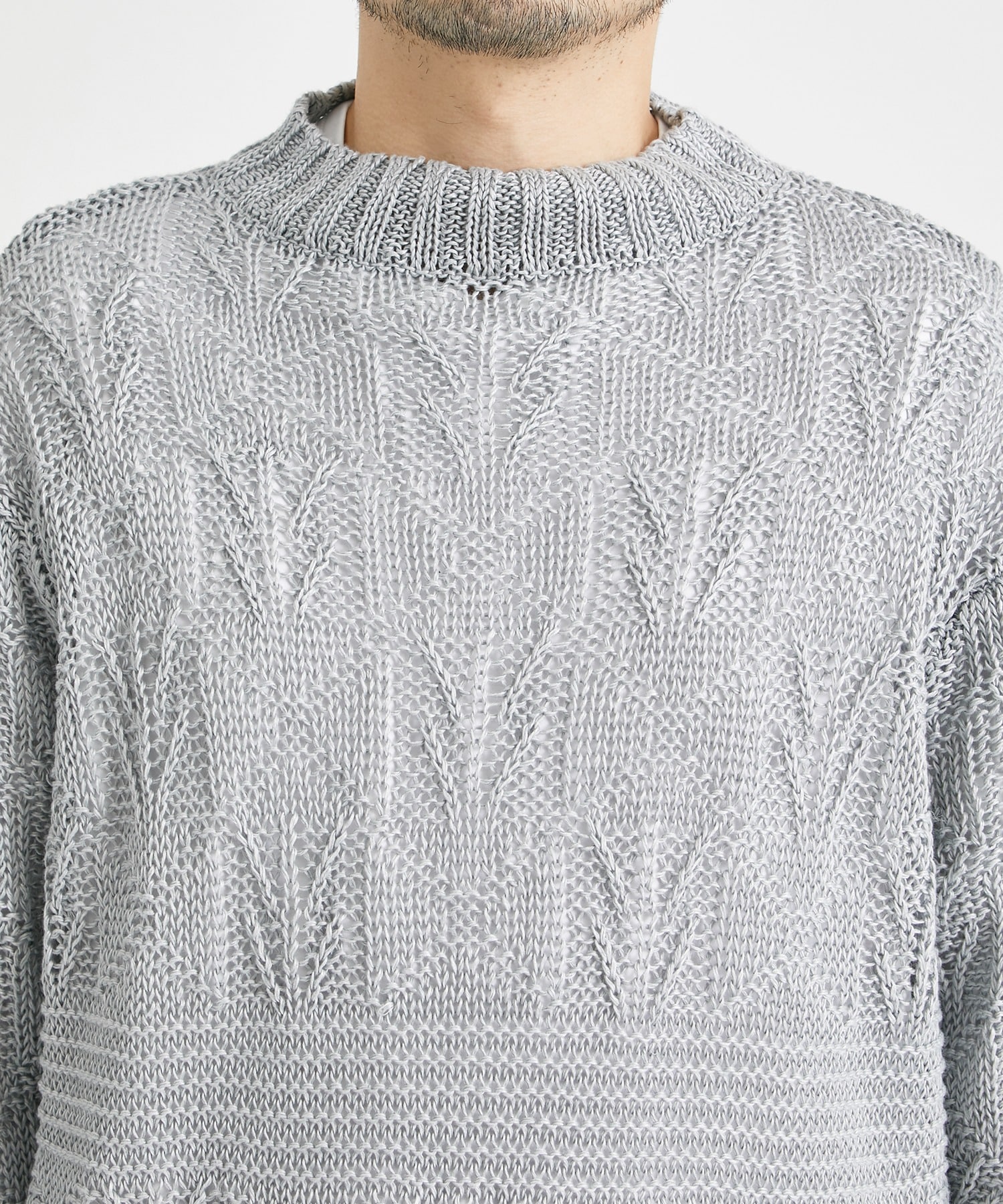 Linen fisherman Knit(1 GREY): th products: MEN｜THE TOKYO ONLINE STORE