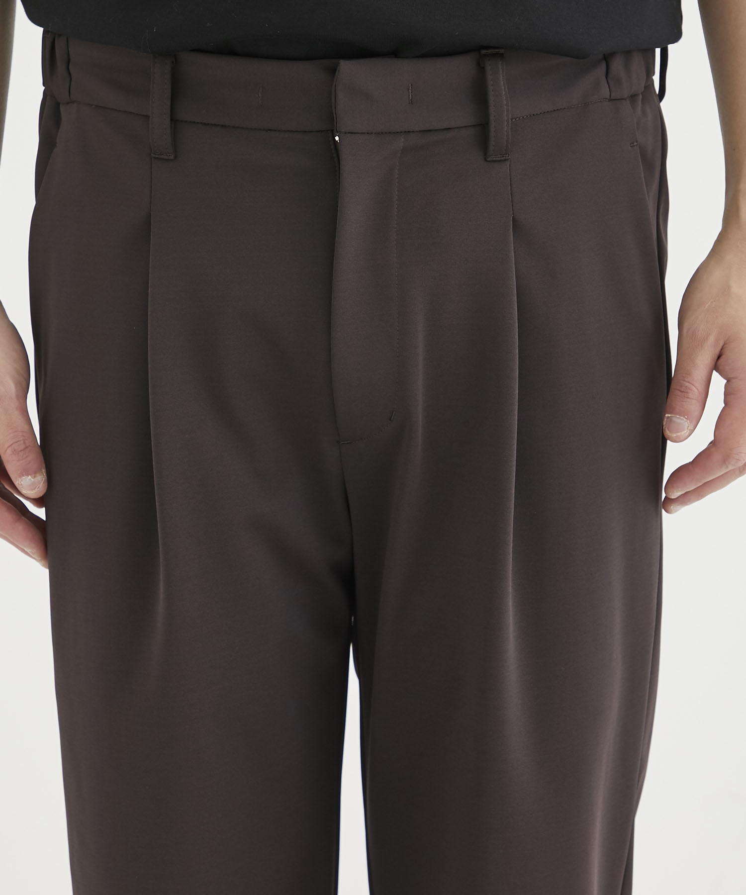 Washable High Function Jersey Easy Pants(44 DARK BROWN): THE TOKYO